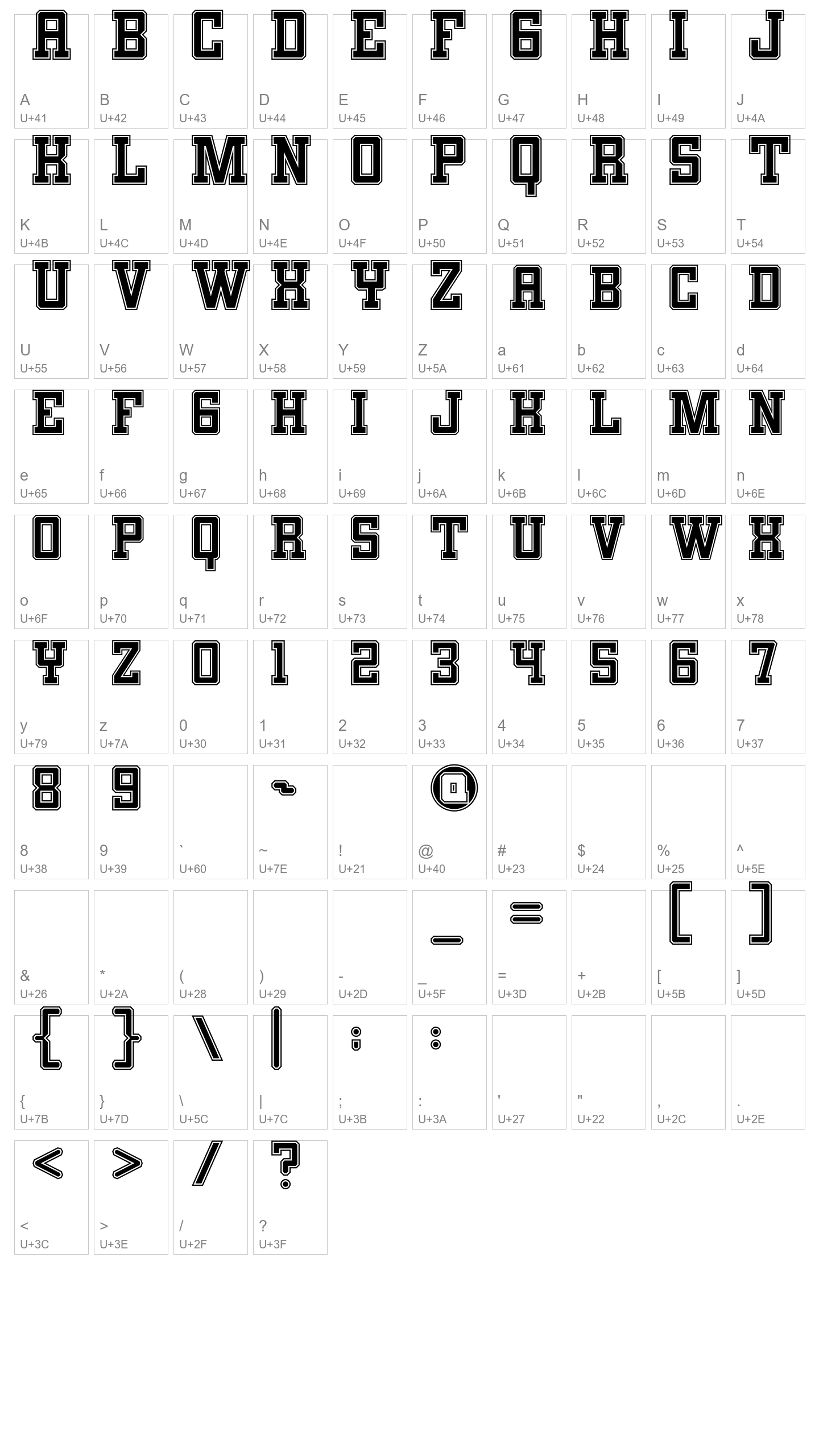 Character Map Image