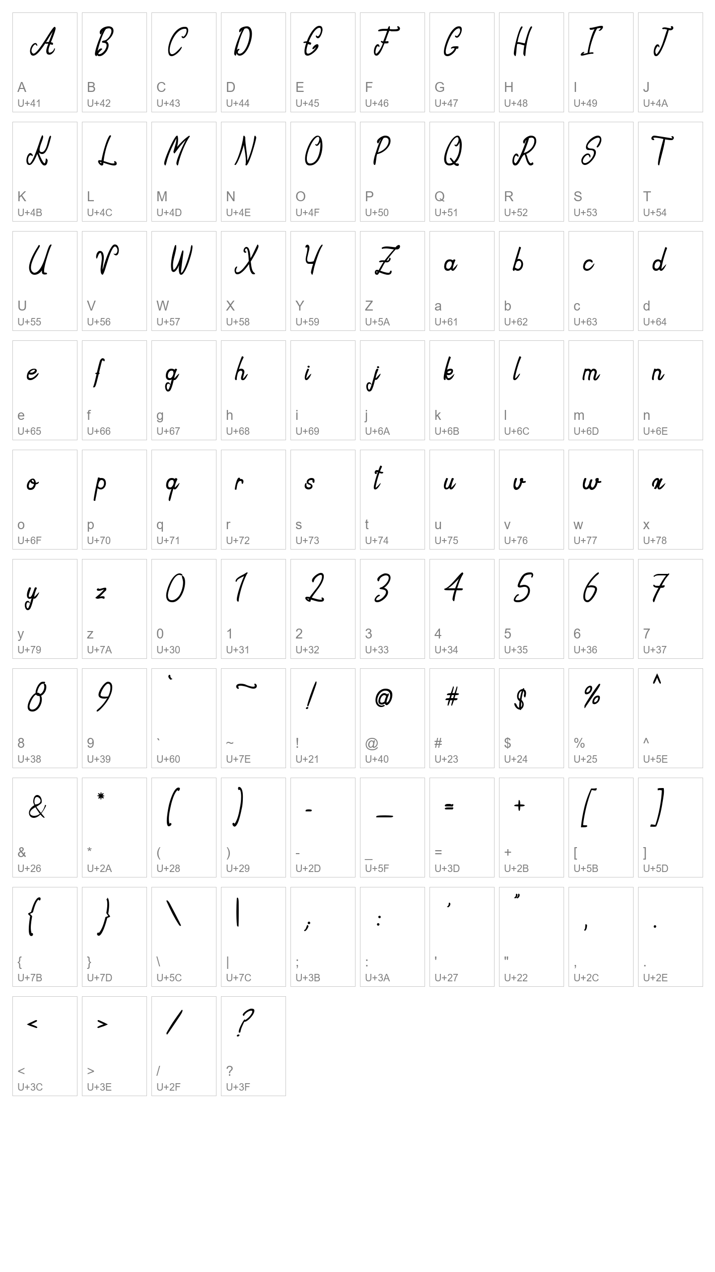 Character Map Image