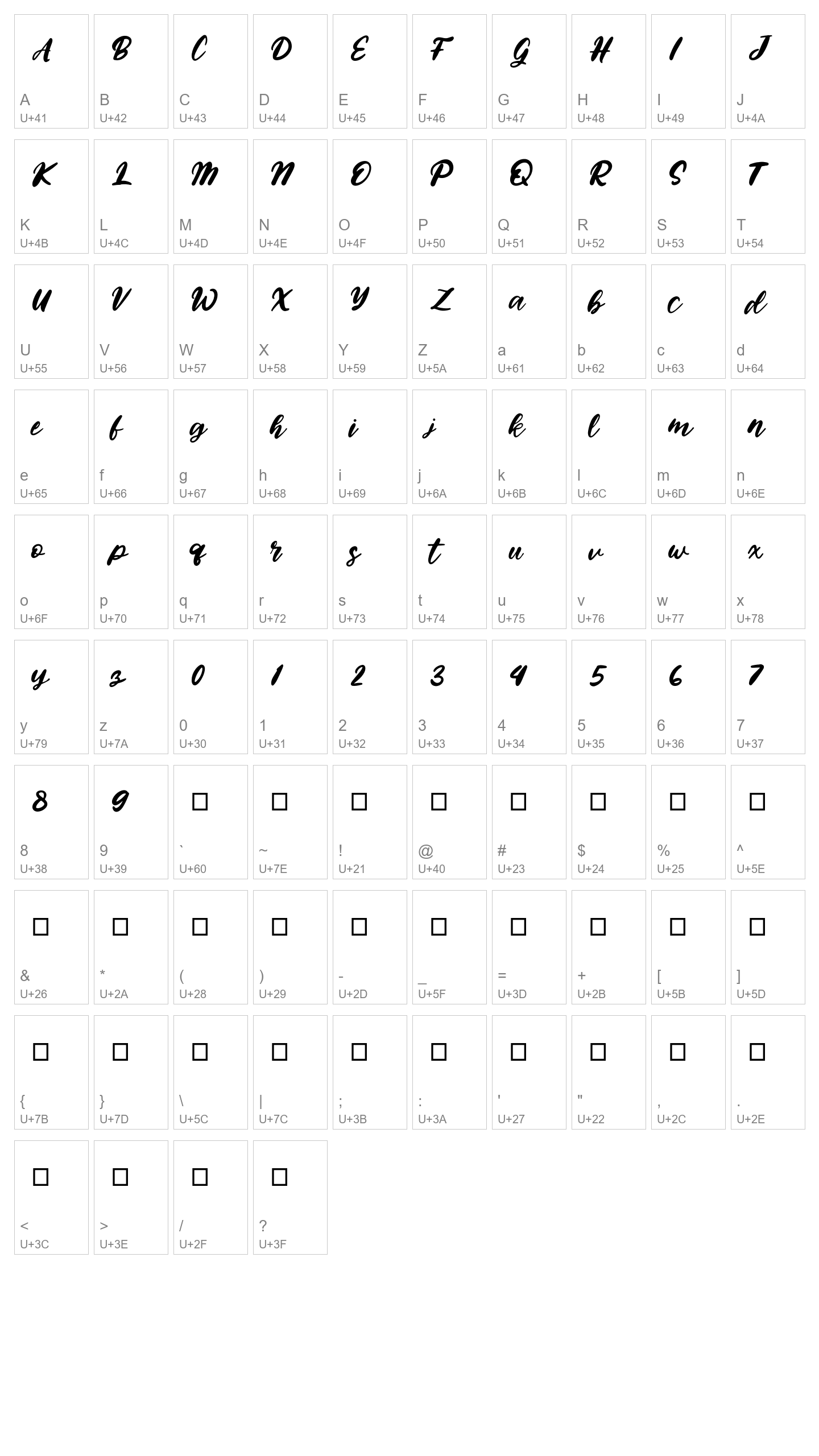Character Map Image