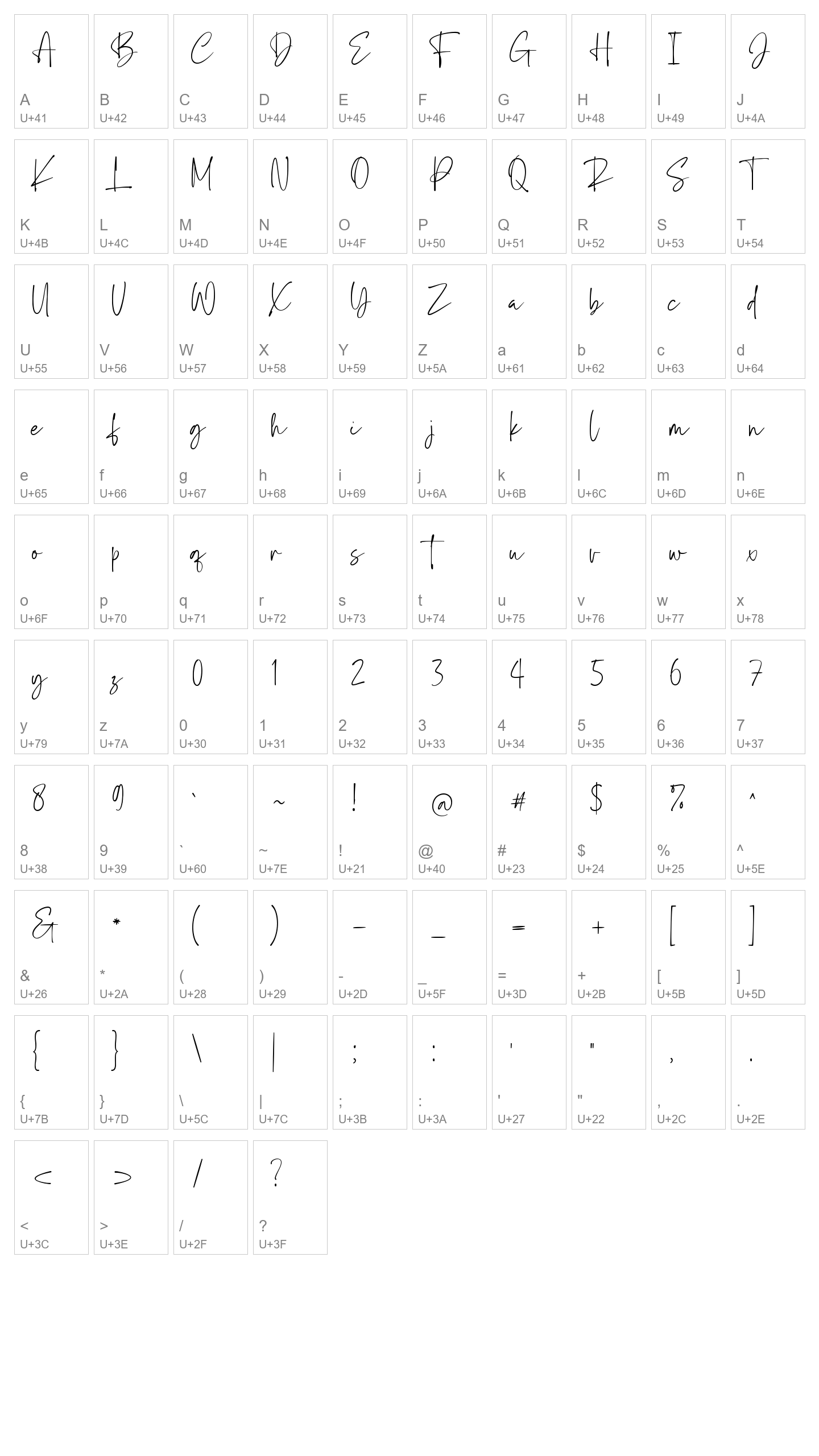 Character Map Image