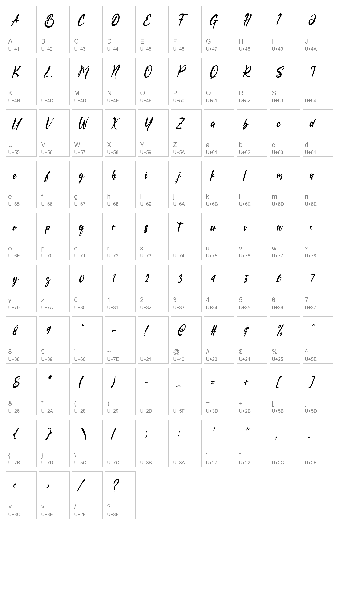 Character Map Image