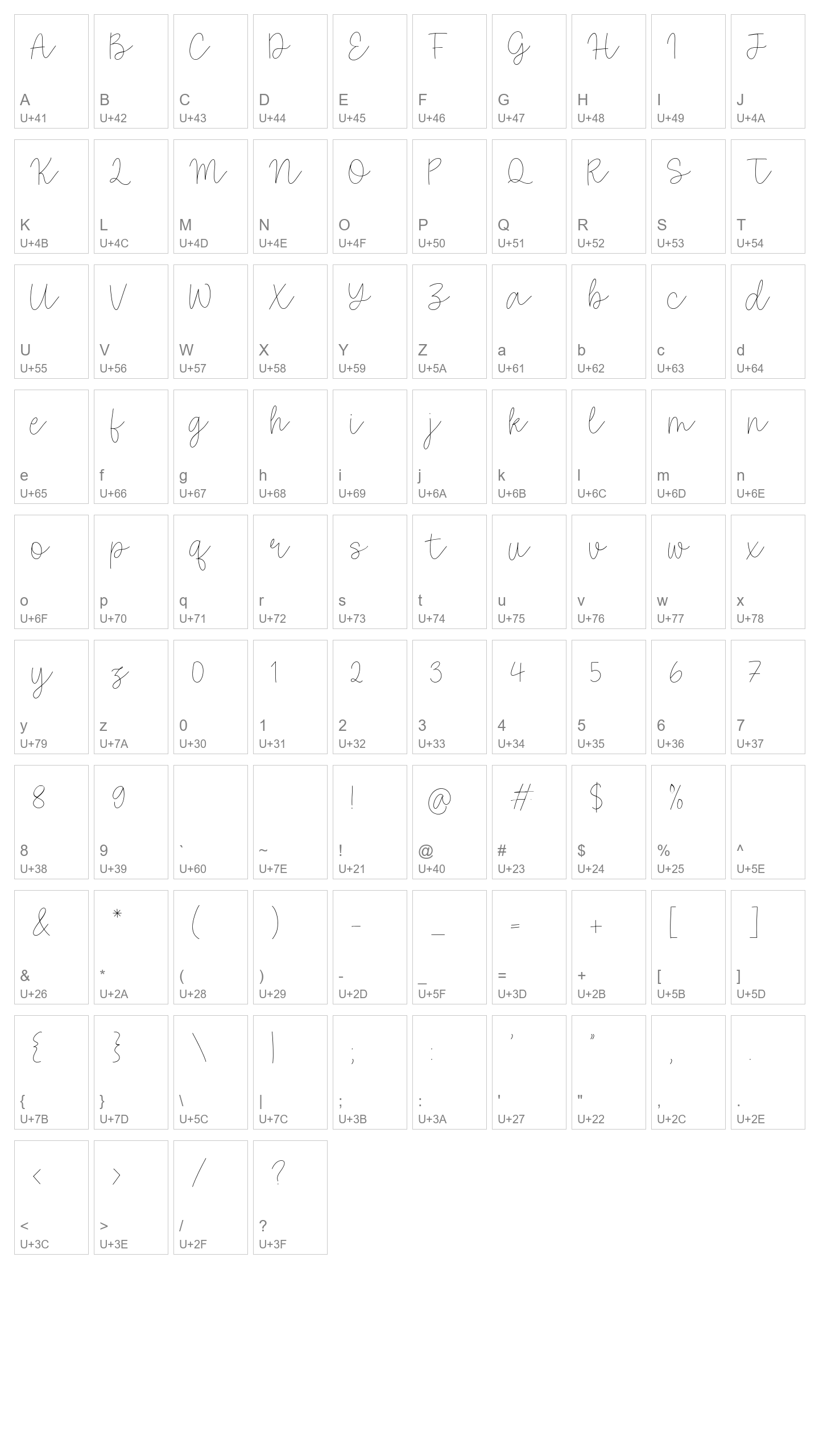 Character Map Image