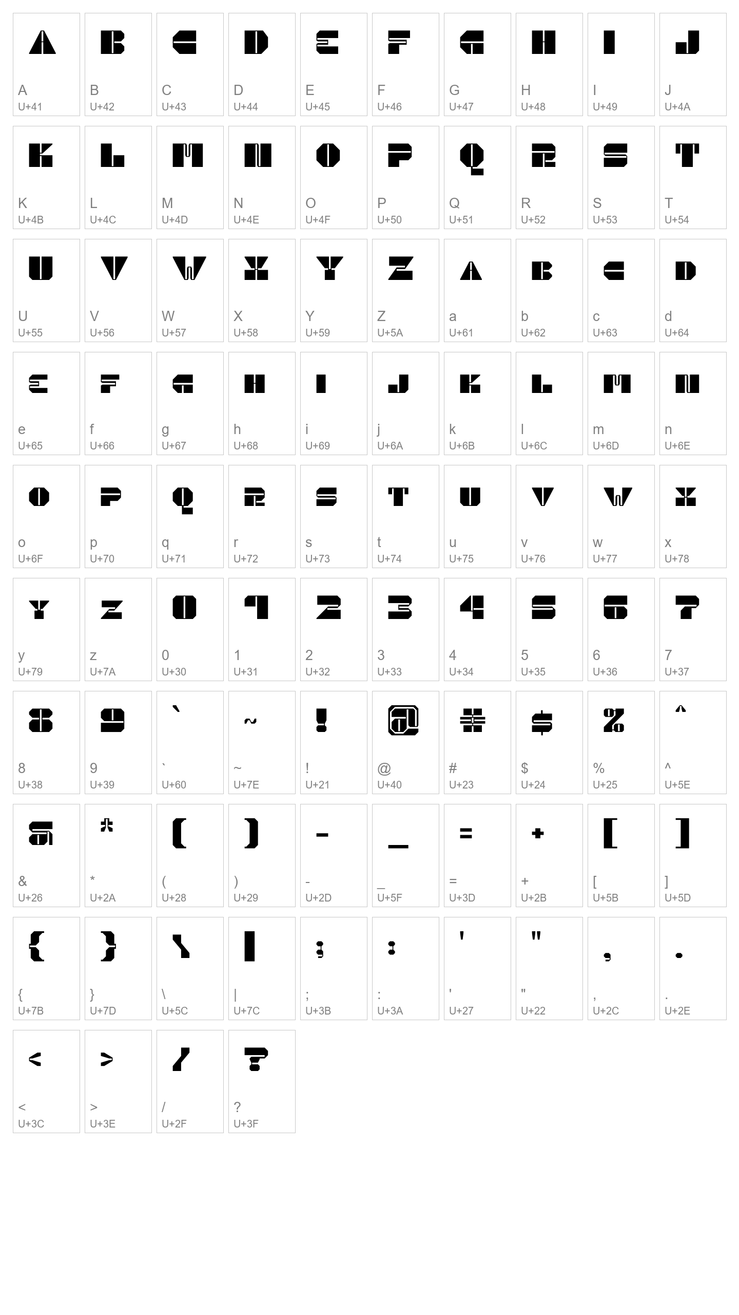Character Map Image