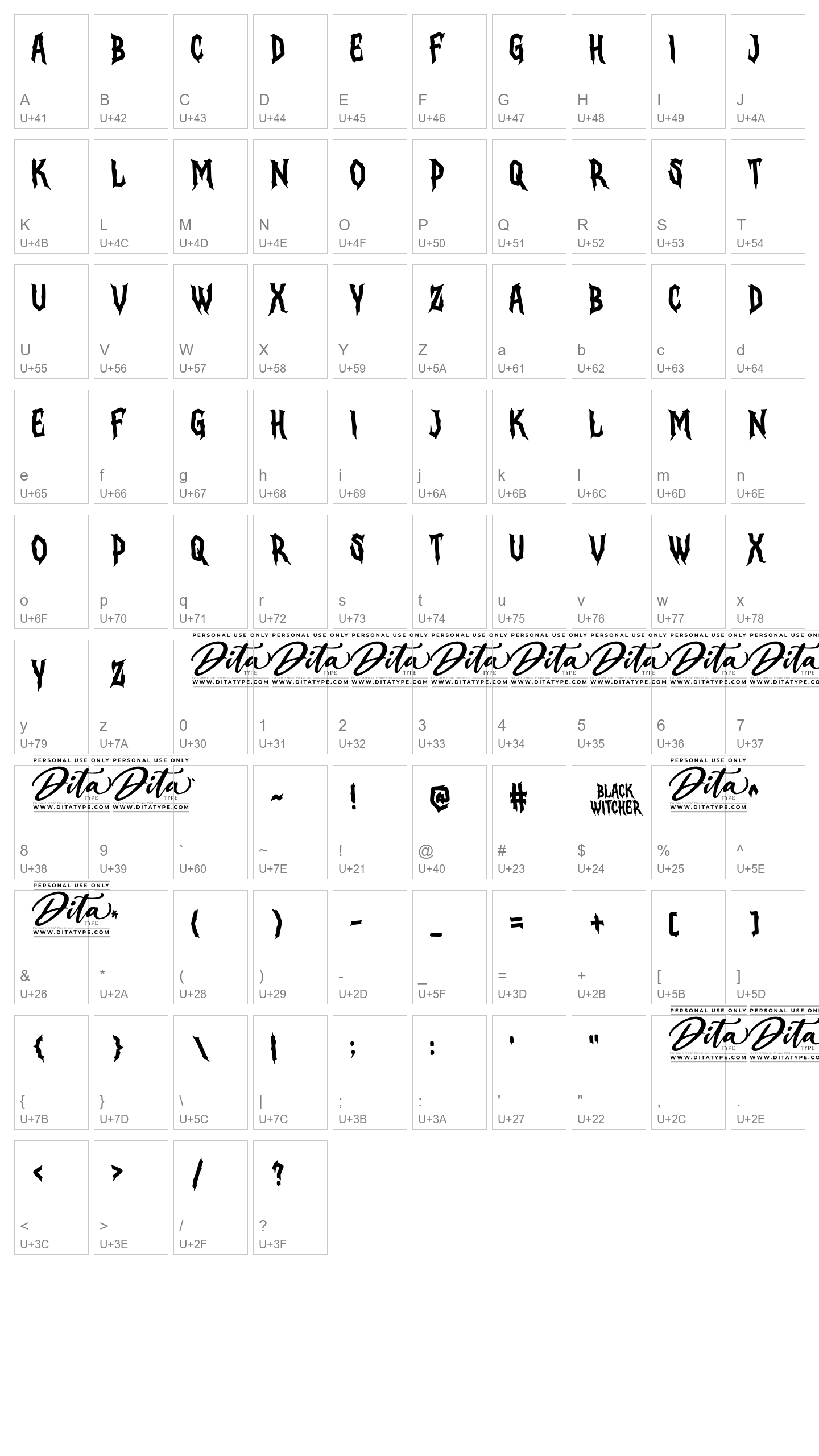 Character Map Image