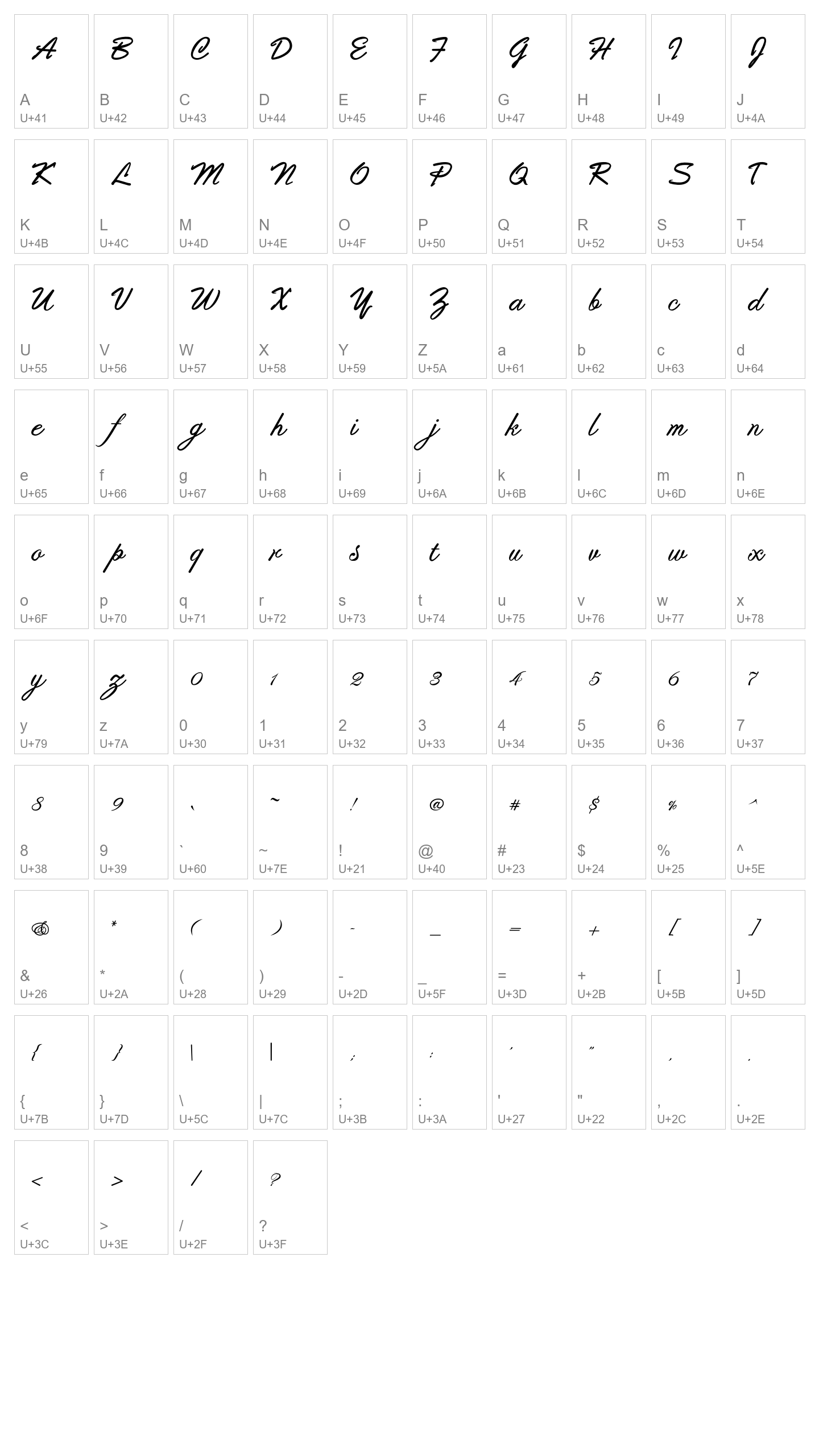 Character Map Image