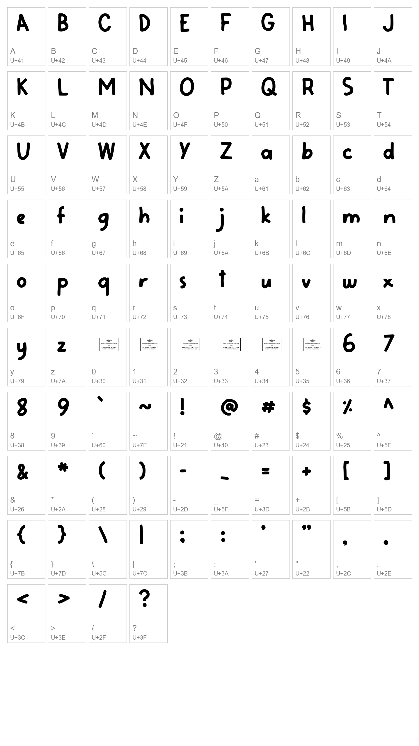 Character Map Image