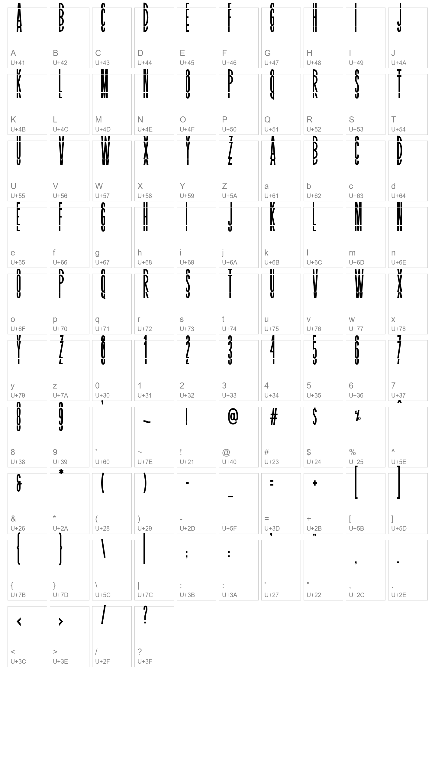 Character Map Image