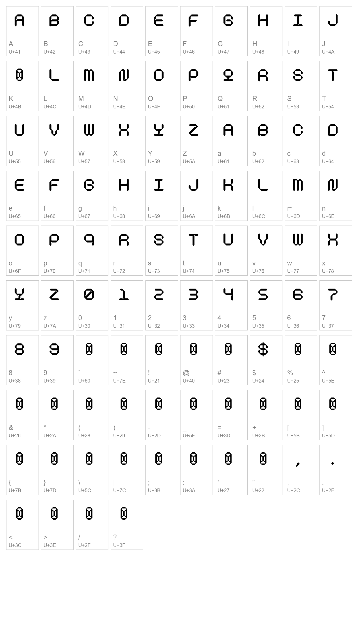 Character Map Image