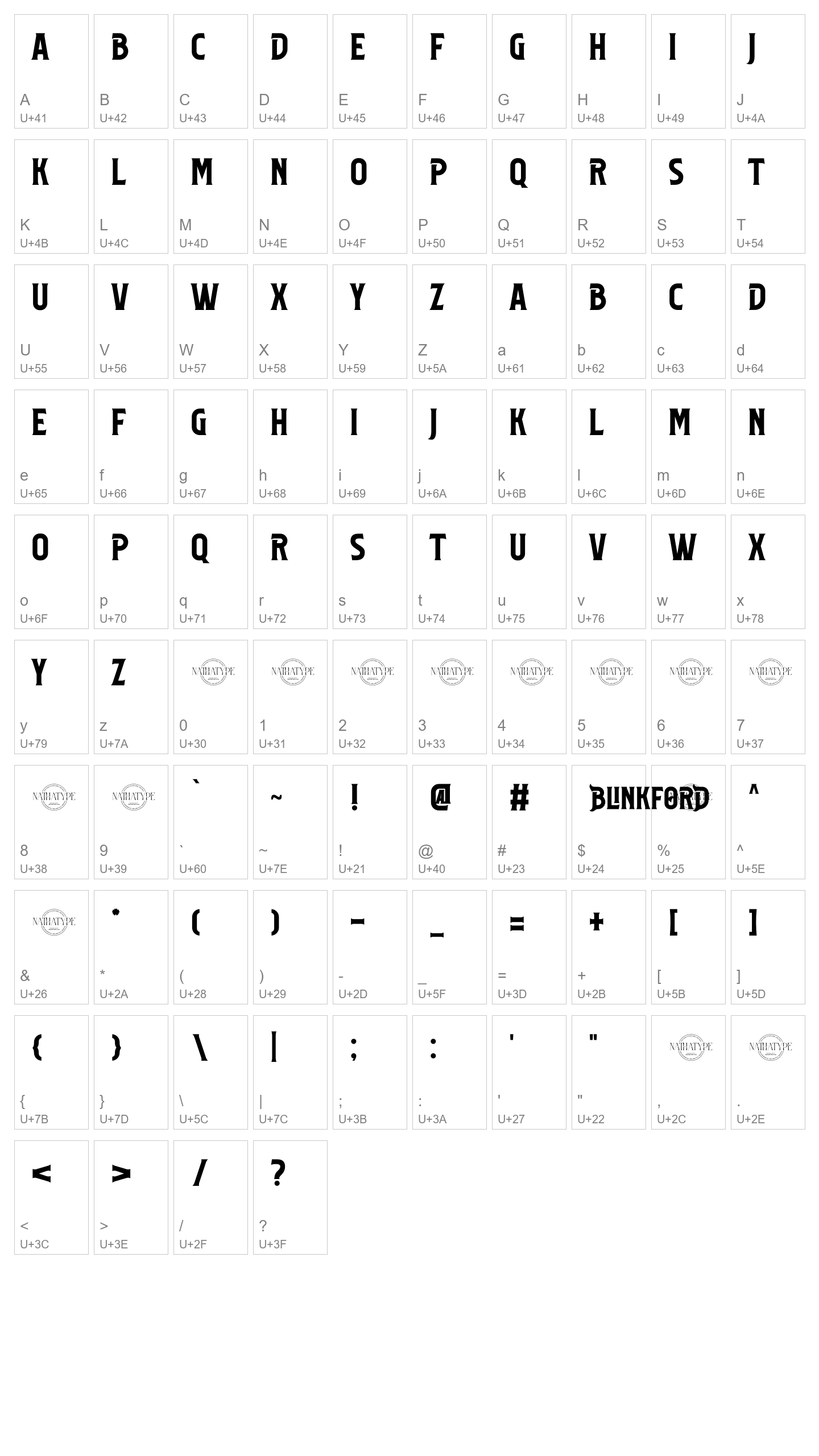 Character Map Image
