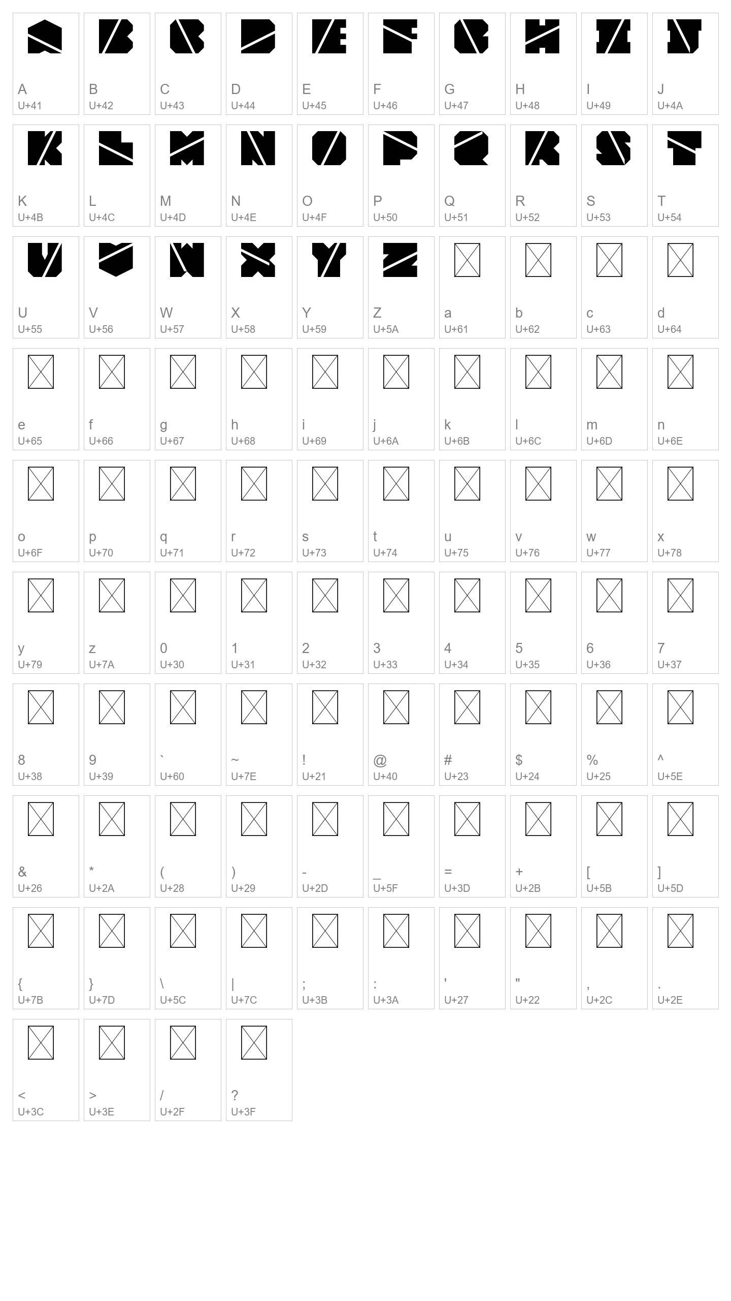 Character Map Image