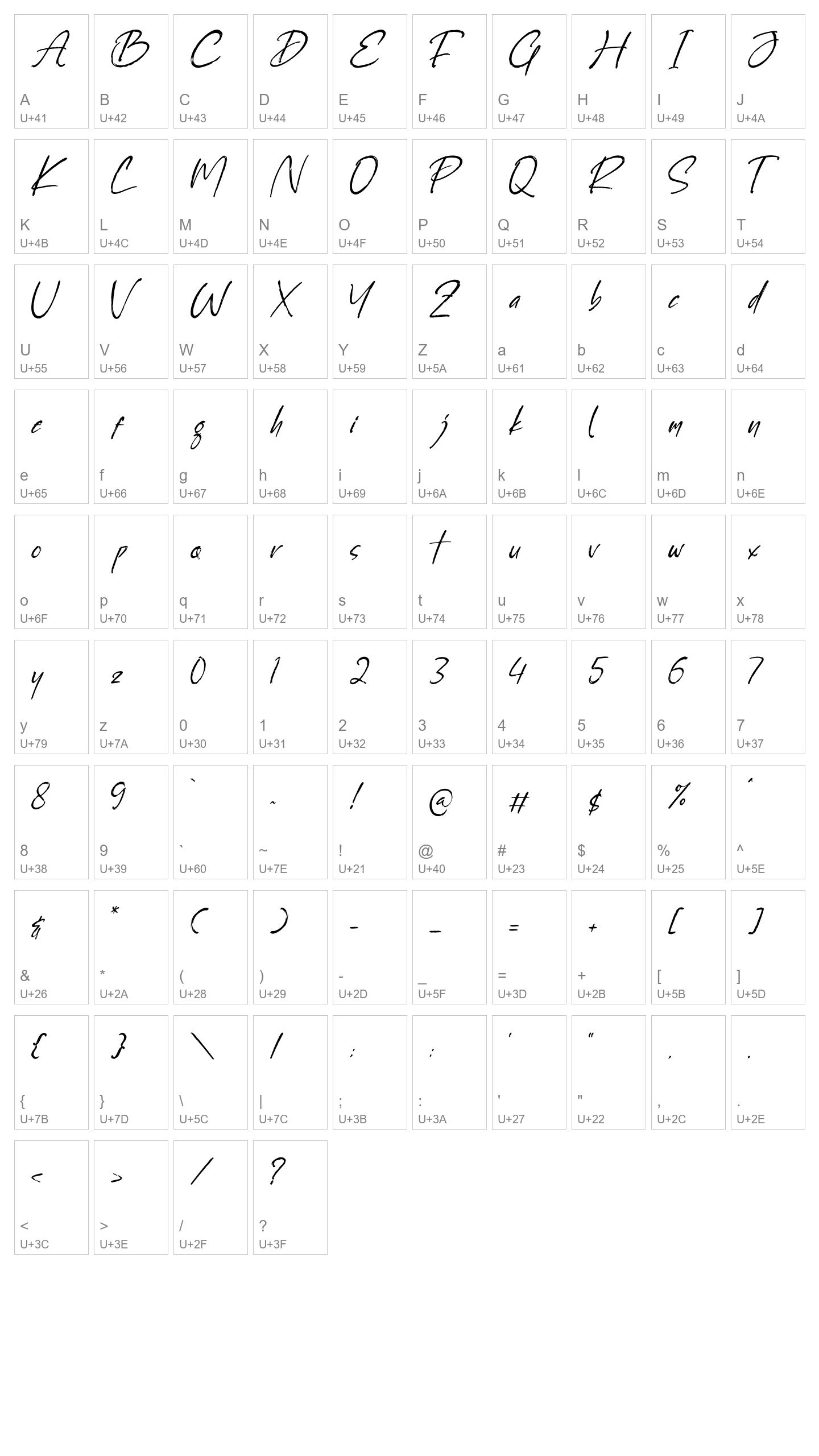 Character Map Image