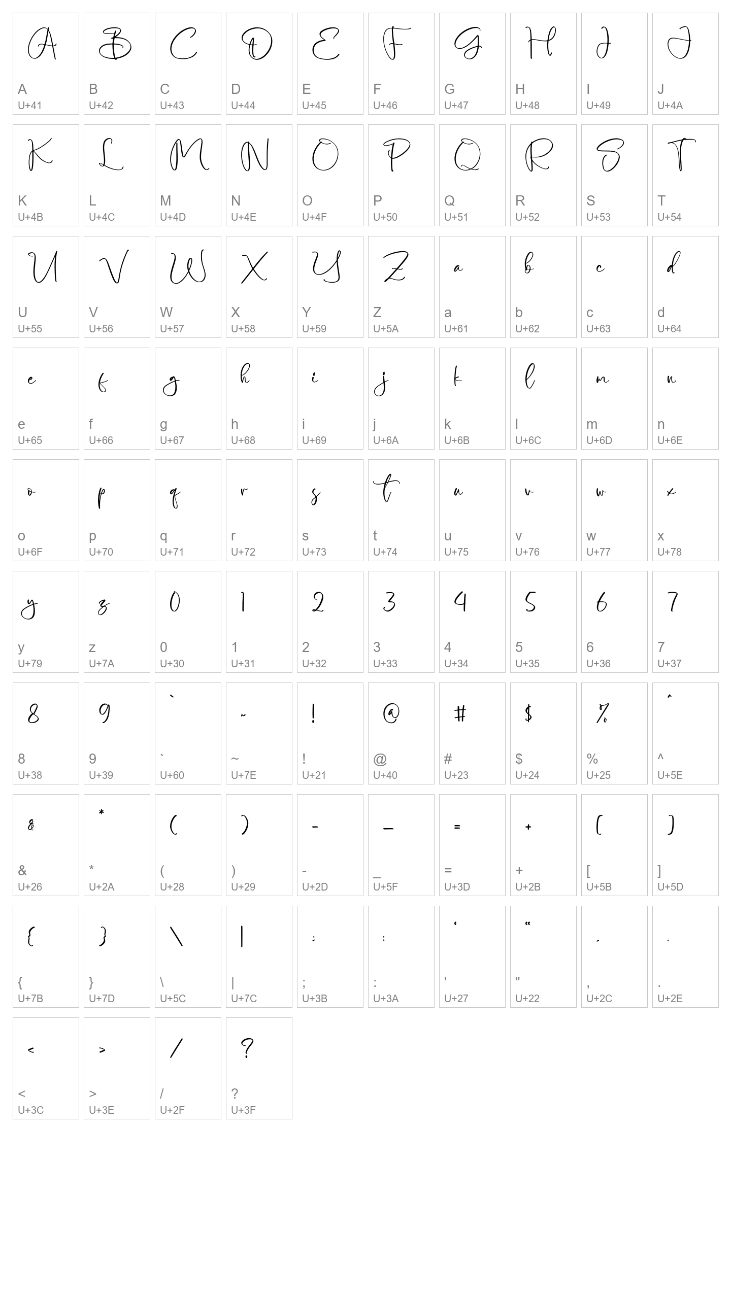 Character Map Image