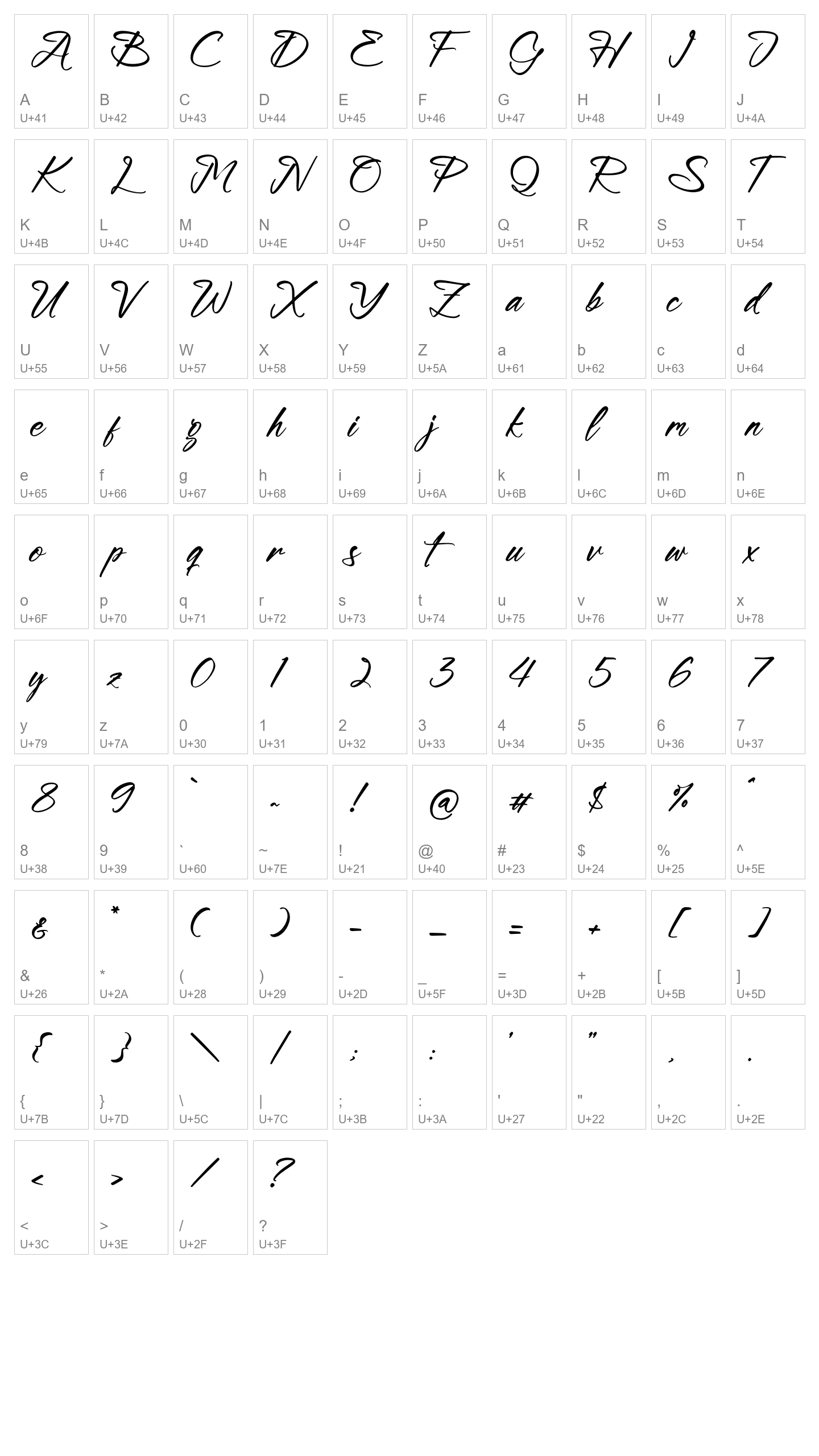 Character Map Image