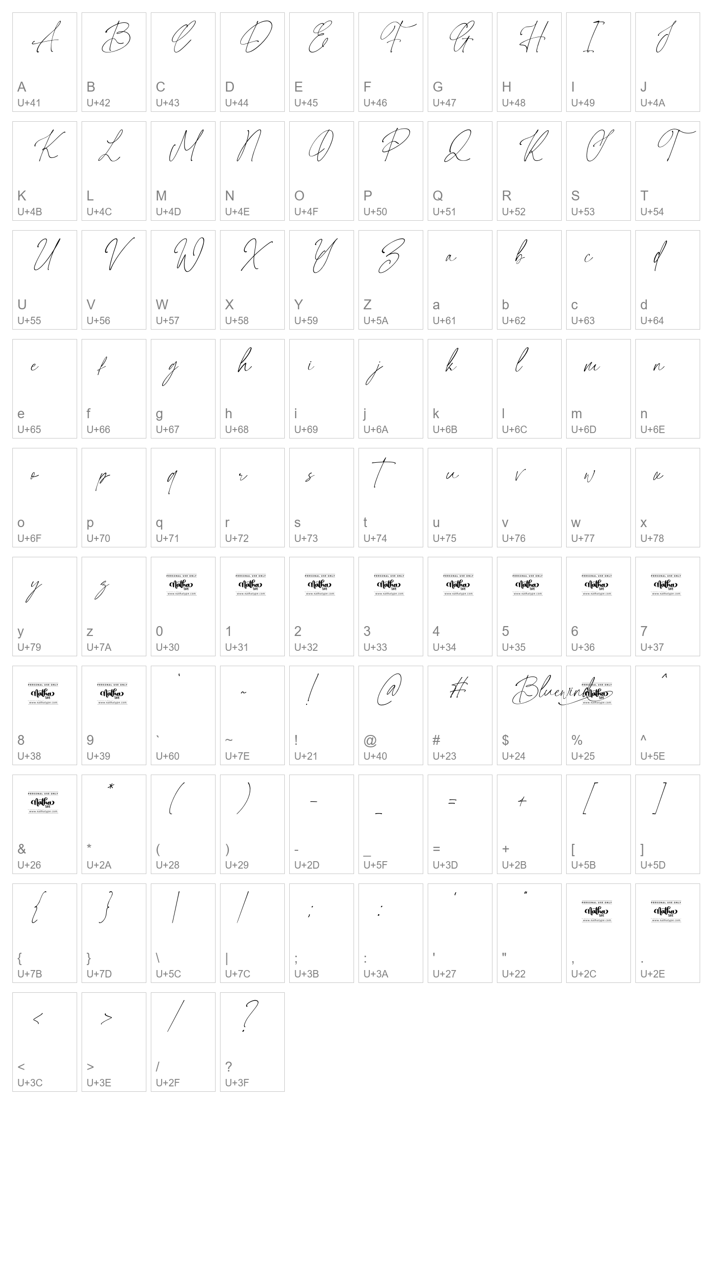 Character Map Image
