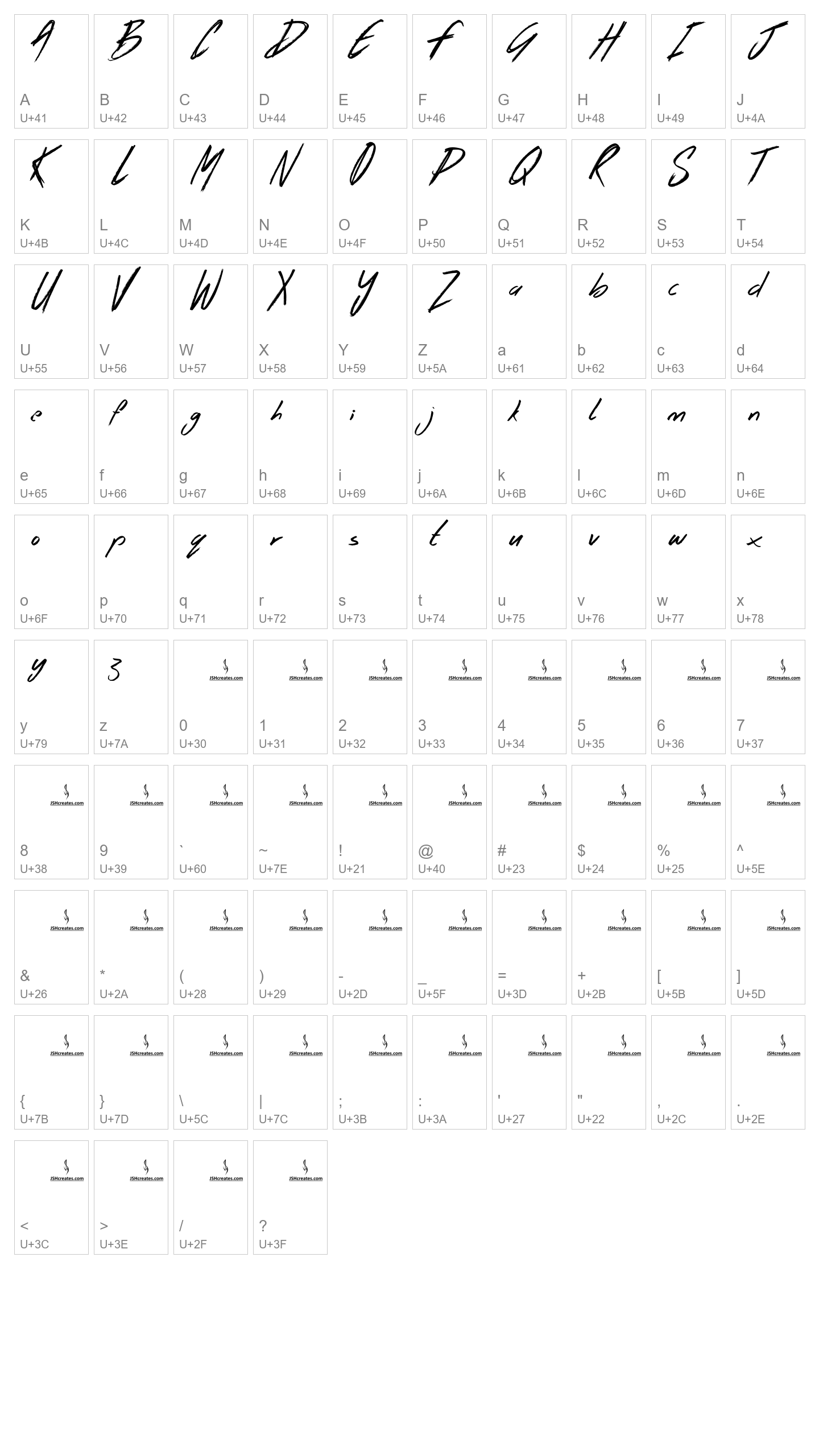 Character Map Image