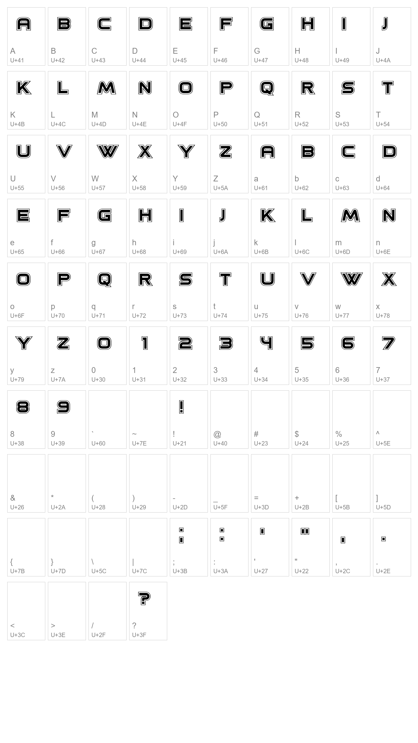 Character Map Image