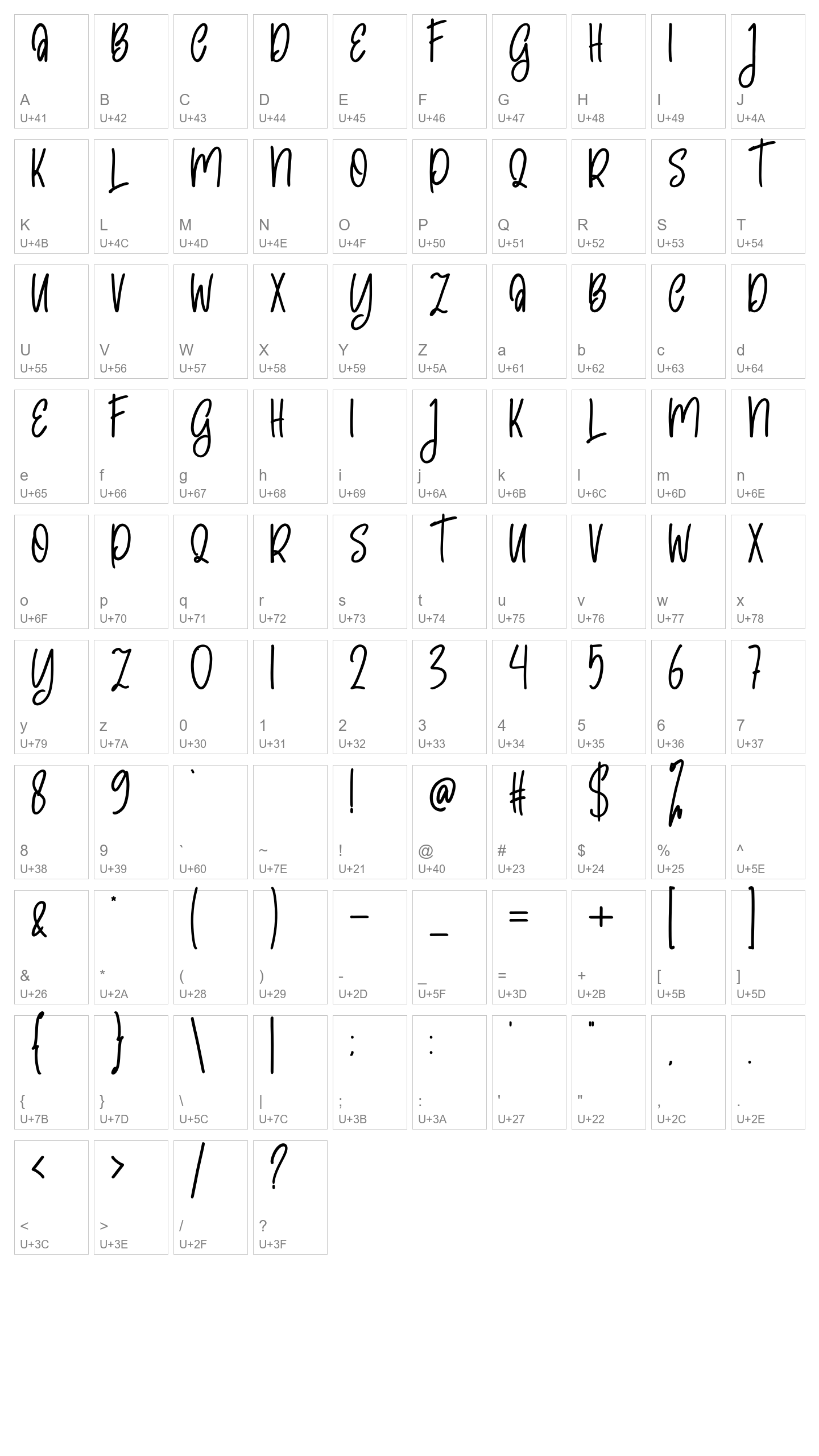 Character Map Image