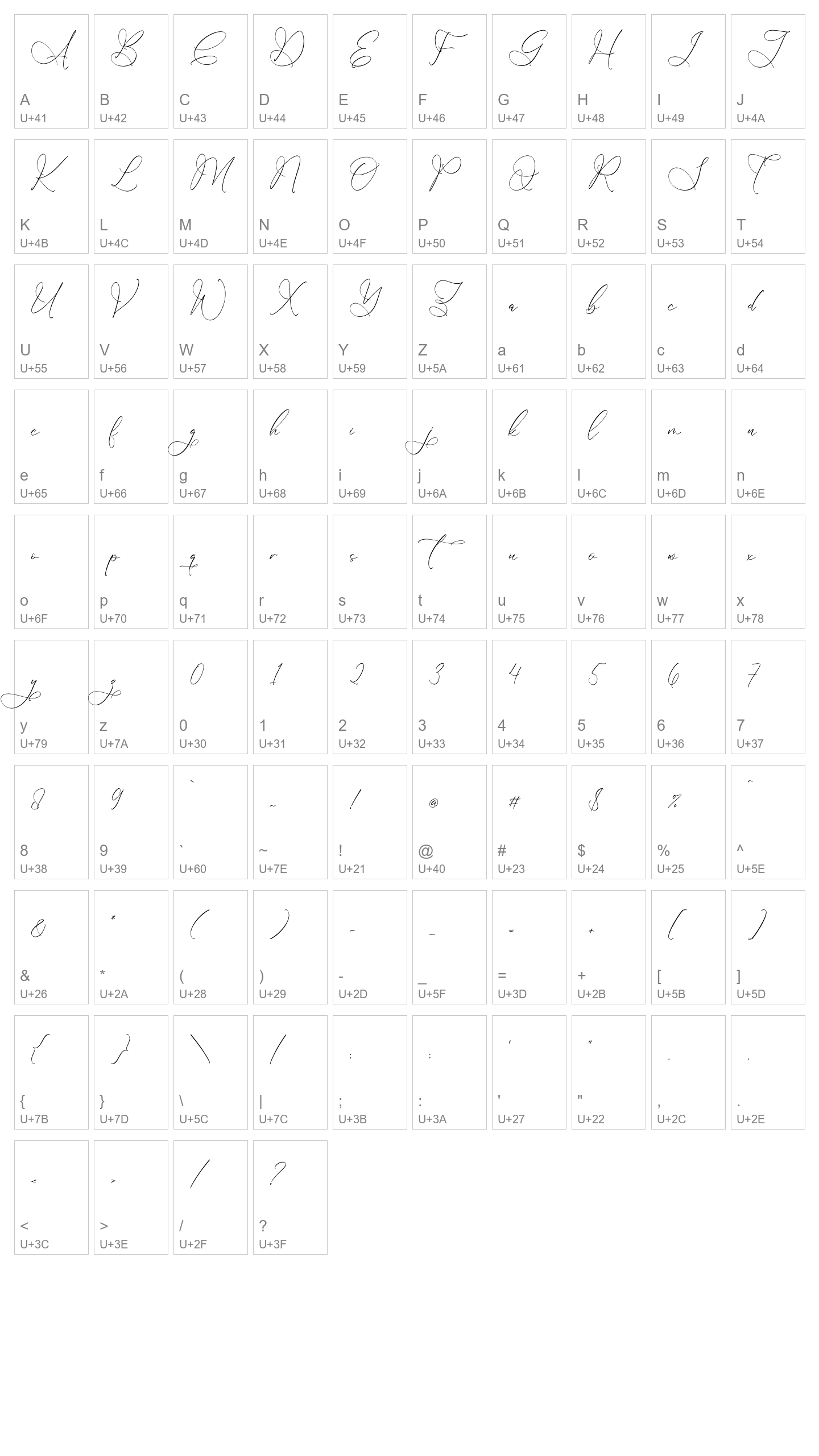 Character Map Image