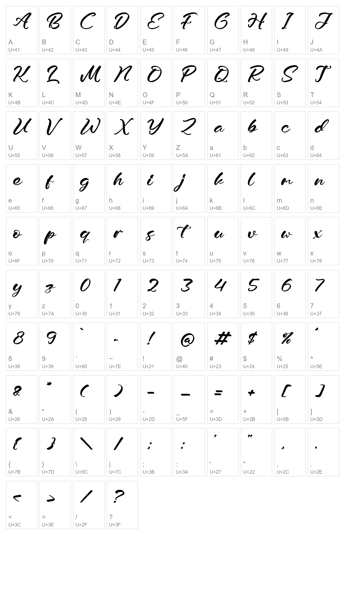Character Map Image