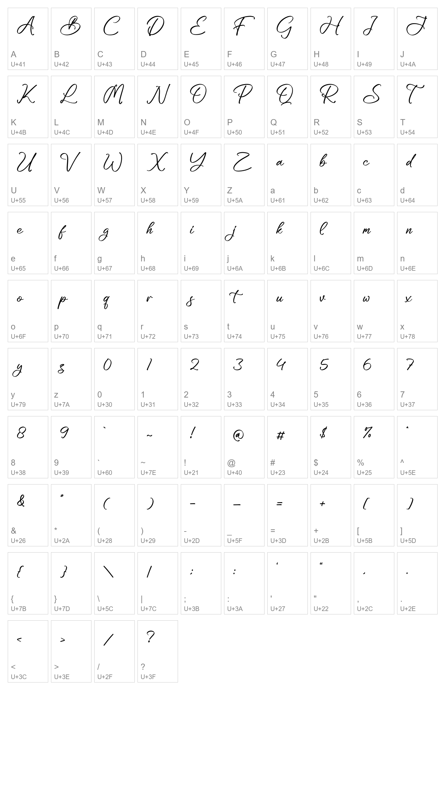 Character Map Image