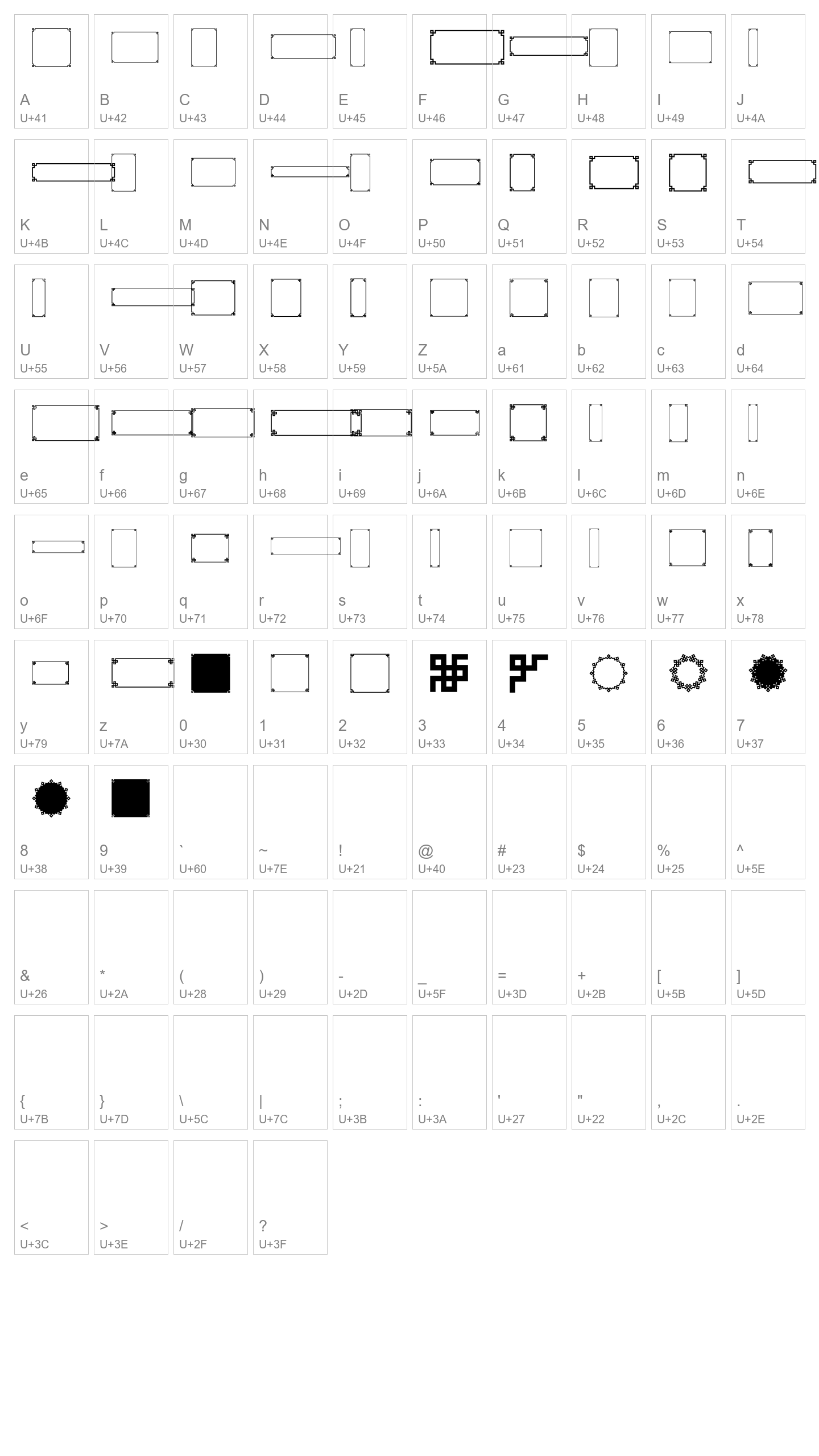 Character Map Image
