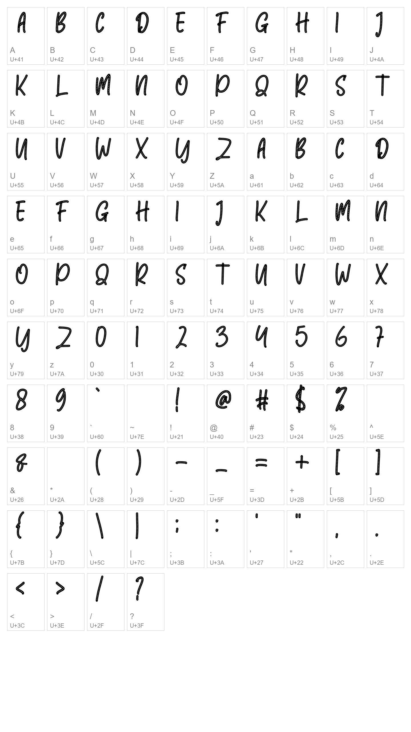 Character Map Image