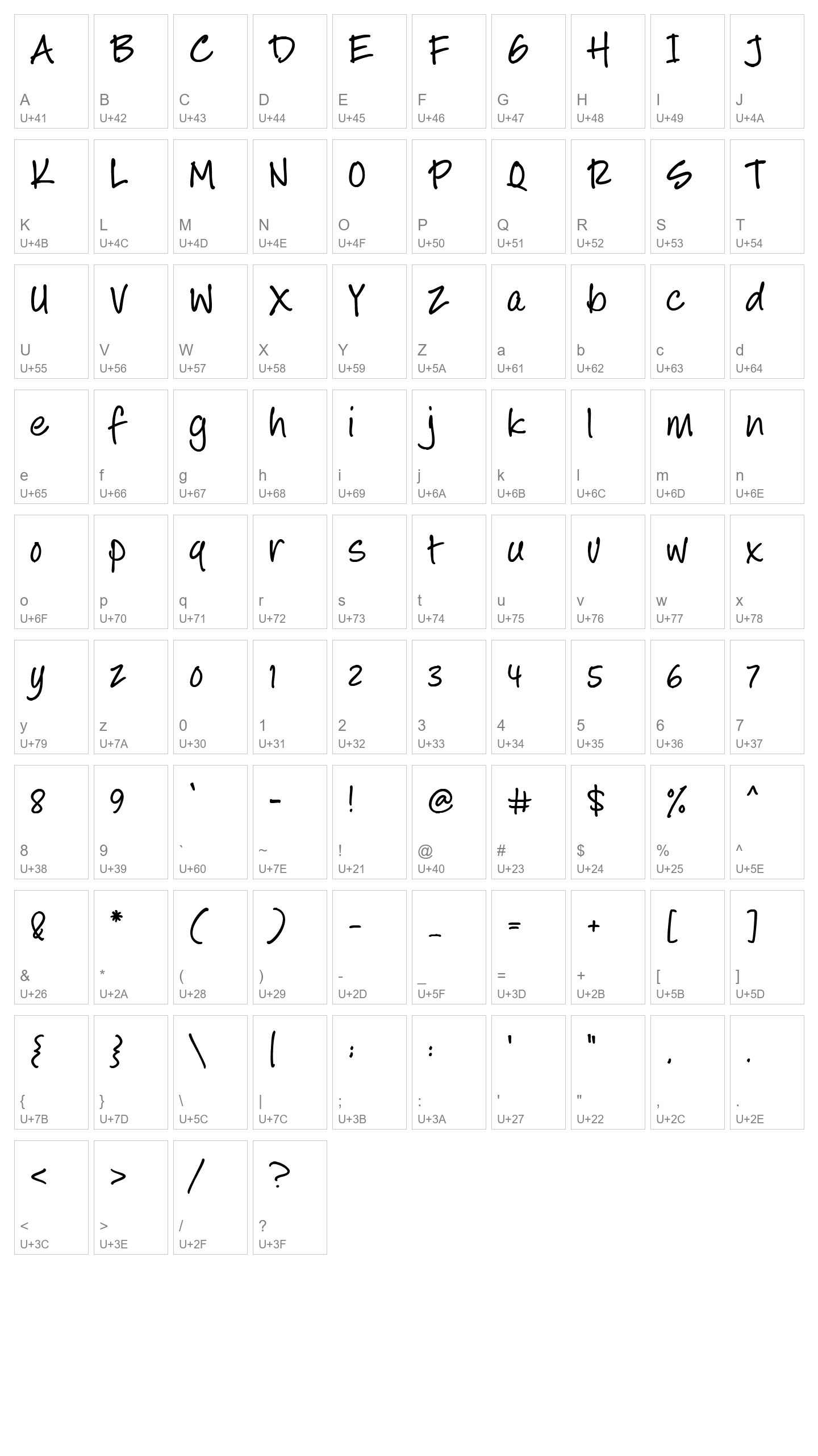 Character Map Image