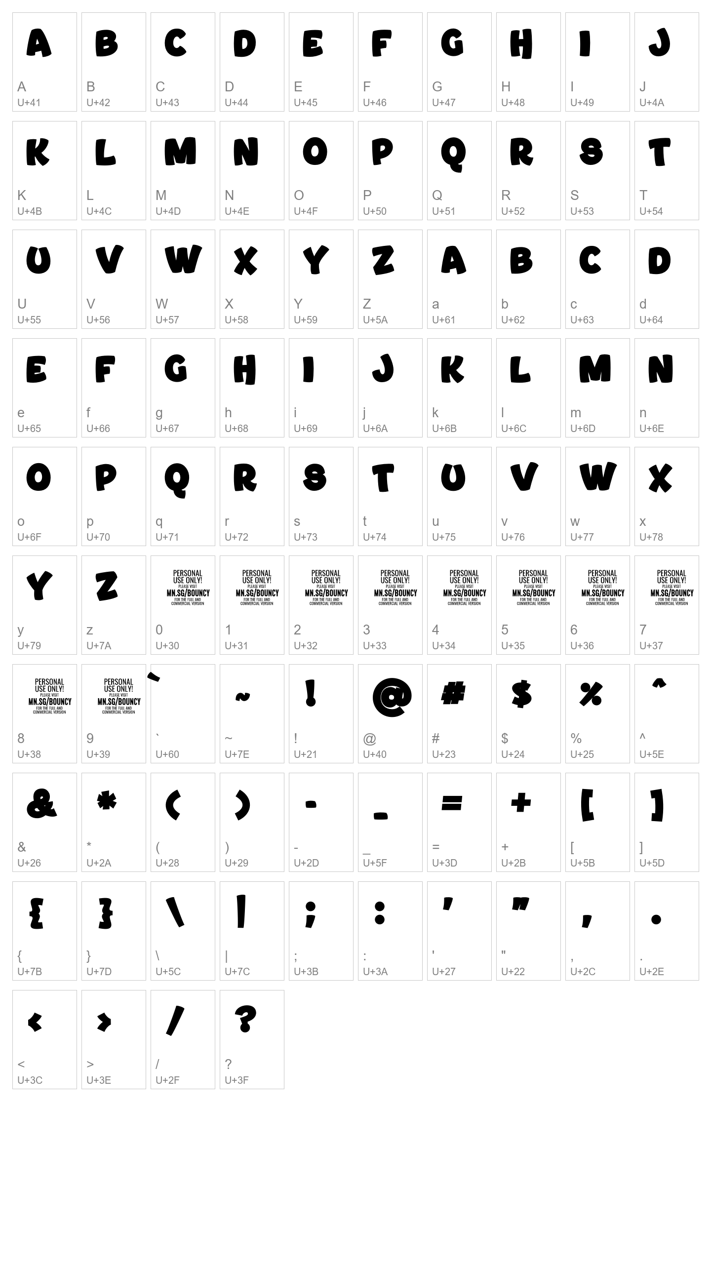 Character Map Image