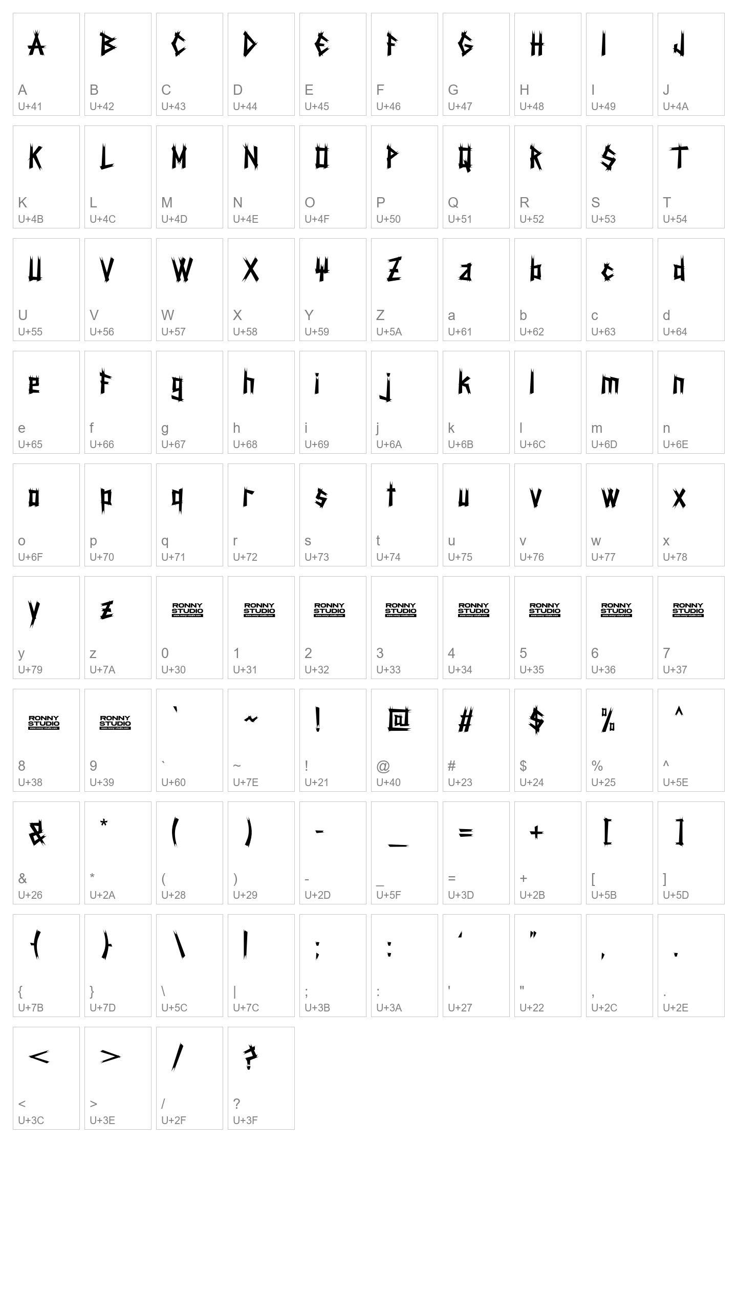 Character Map Image