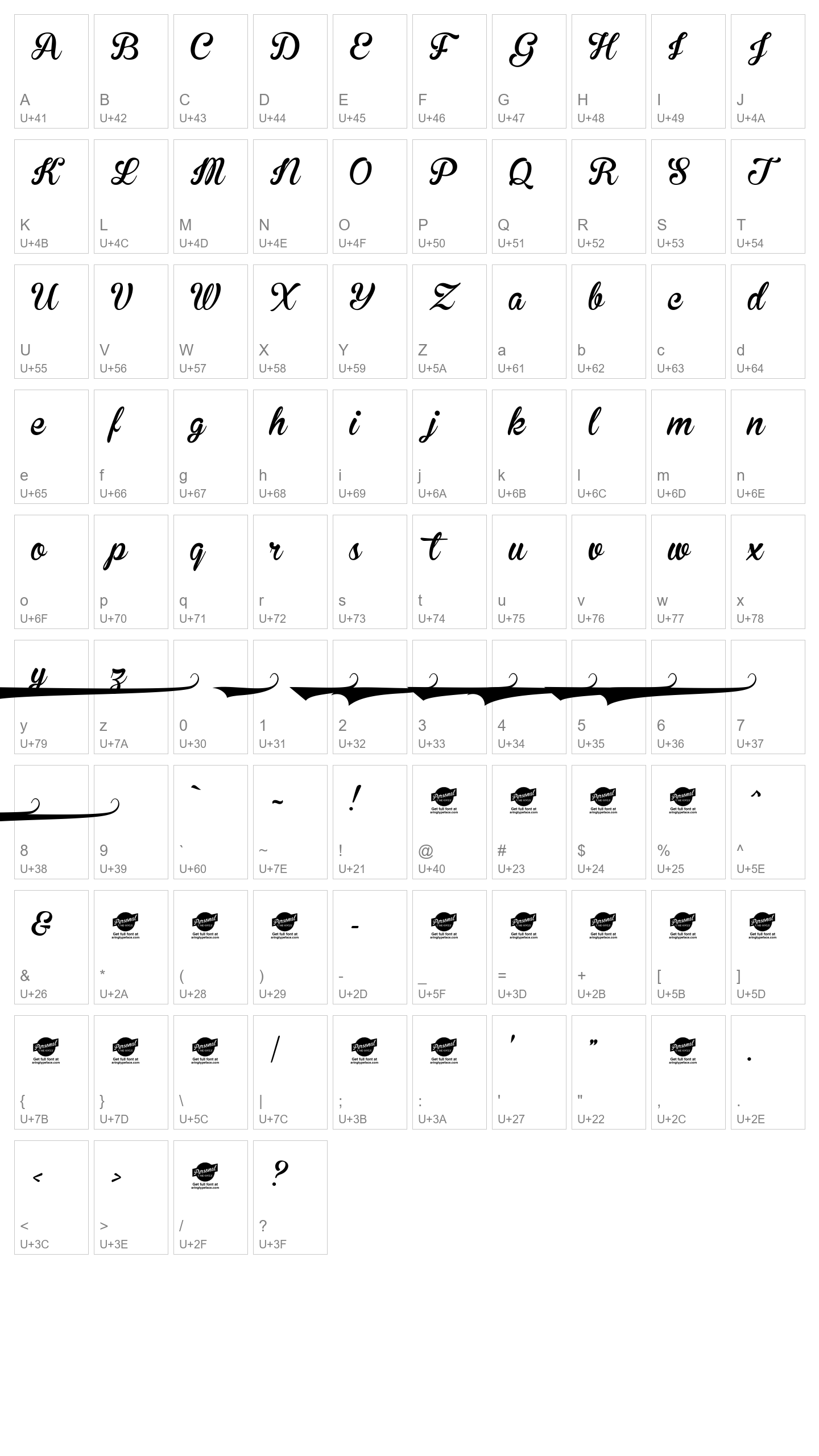 Character Map Image