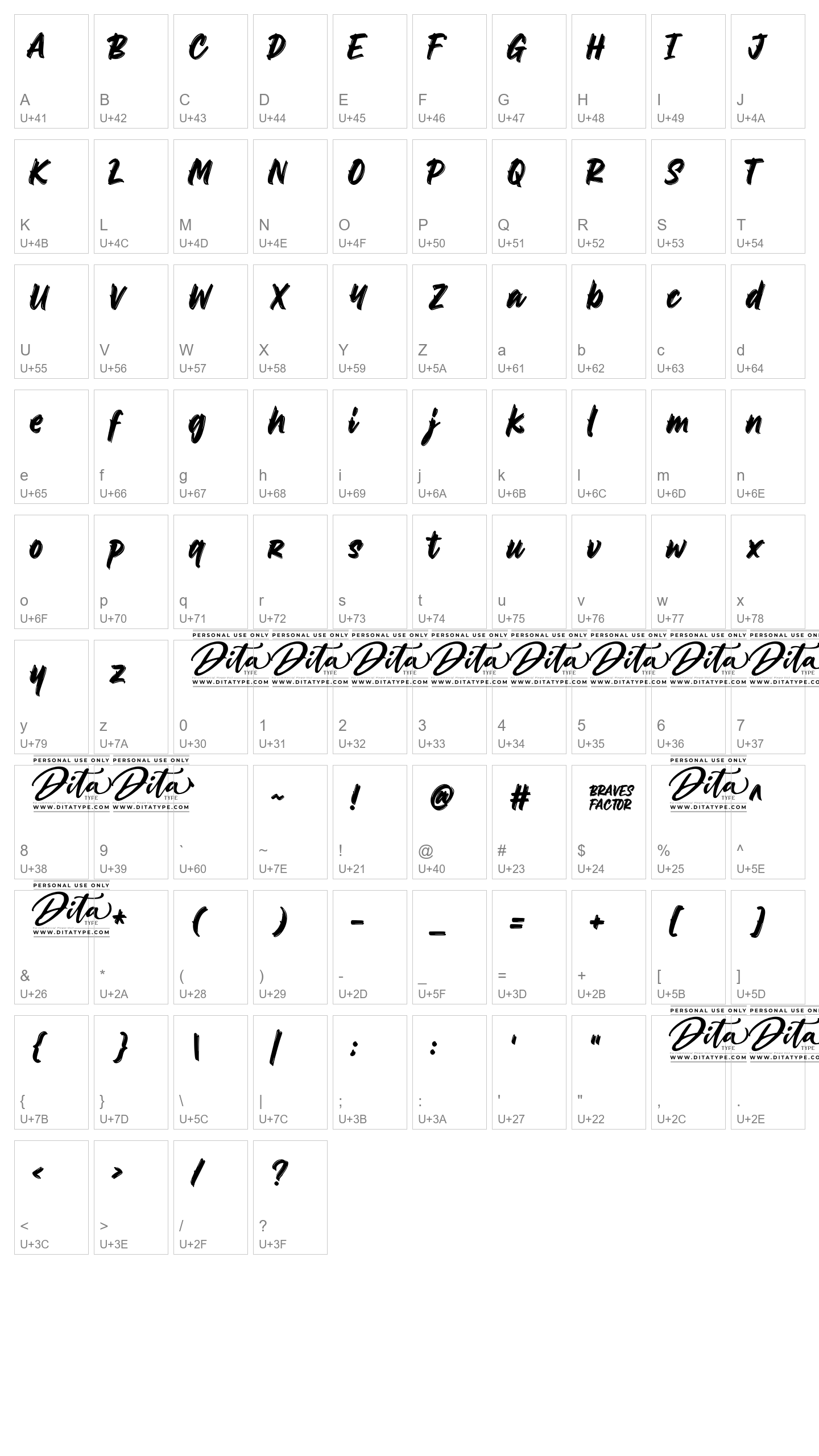 Character Map Image