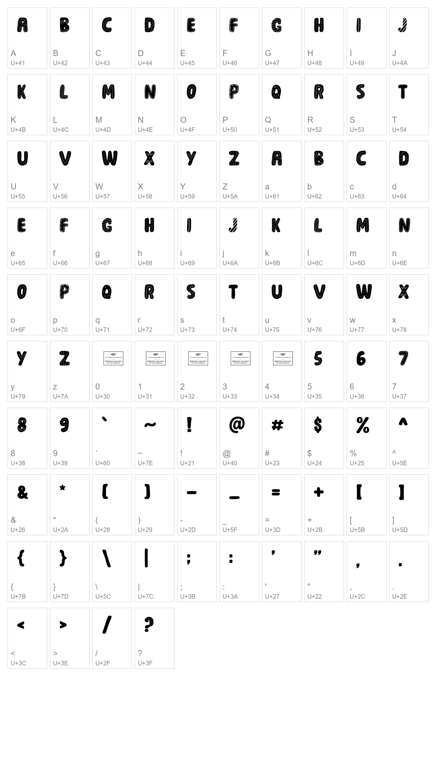 Character Map Image