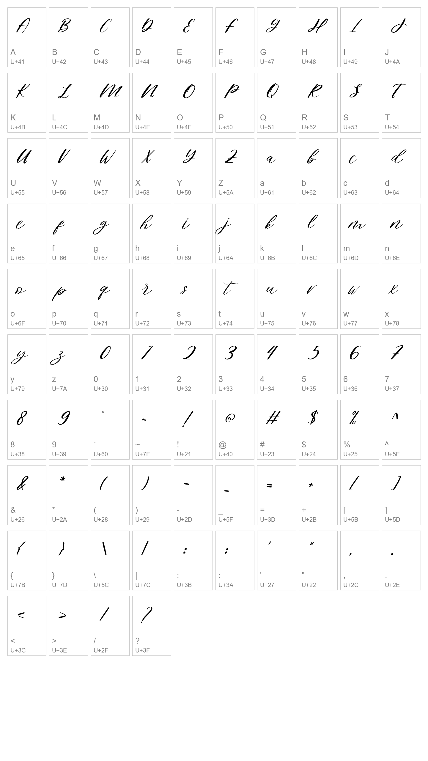 Character Map Image