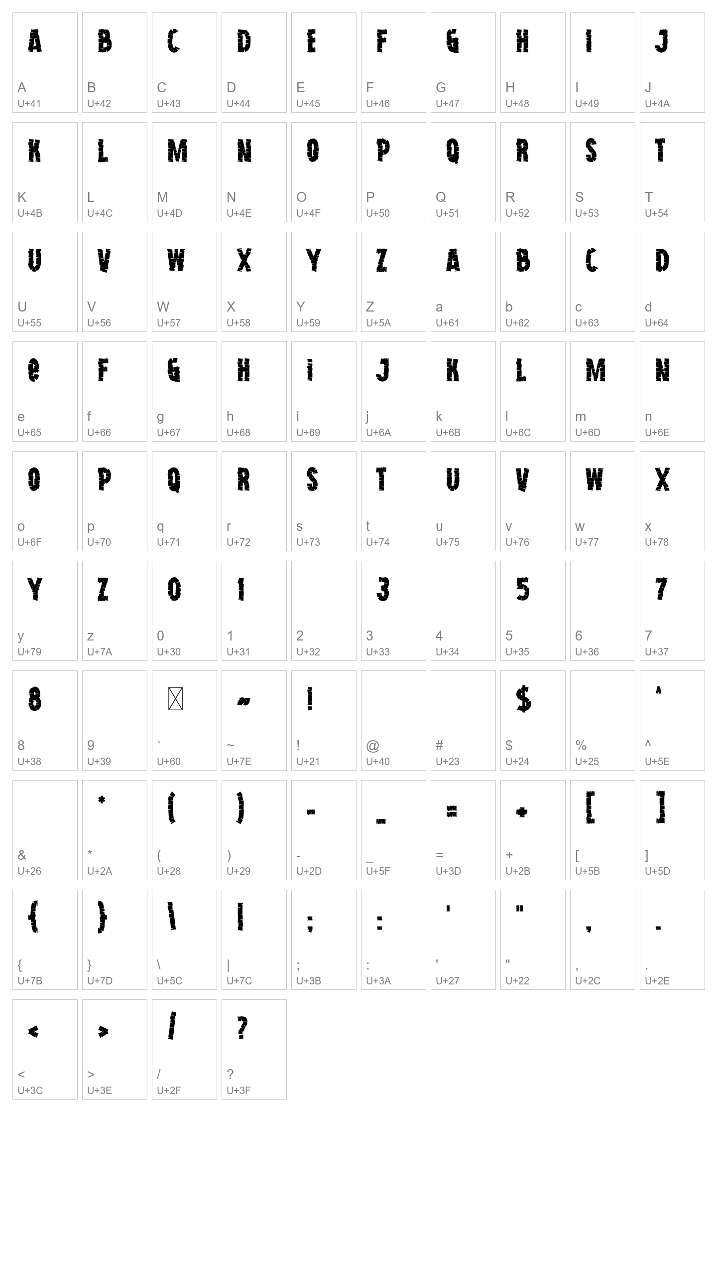 Character Map Image
