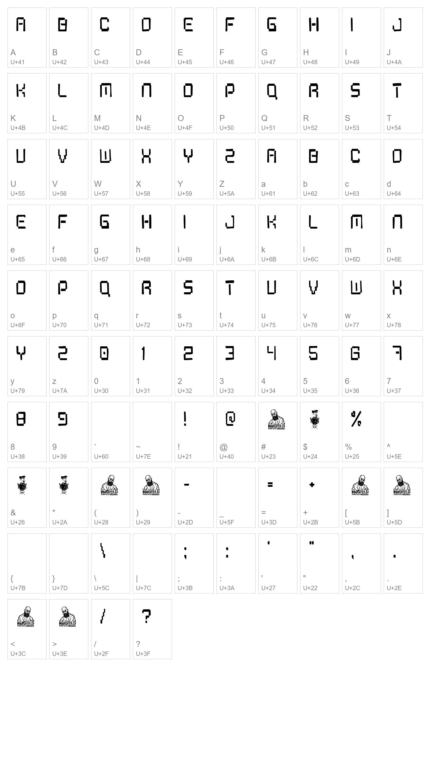 Character Map Image