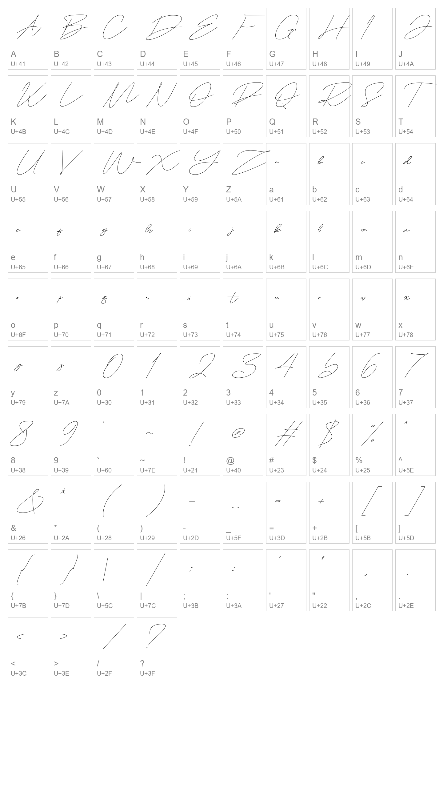 Character Map Image