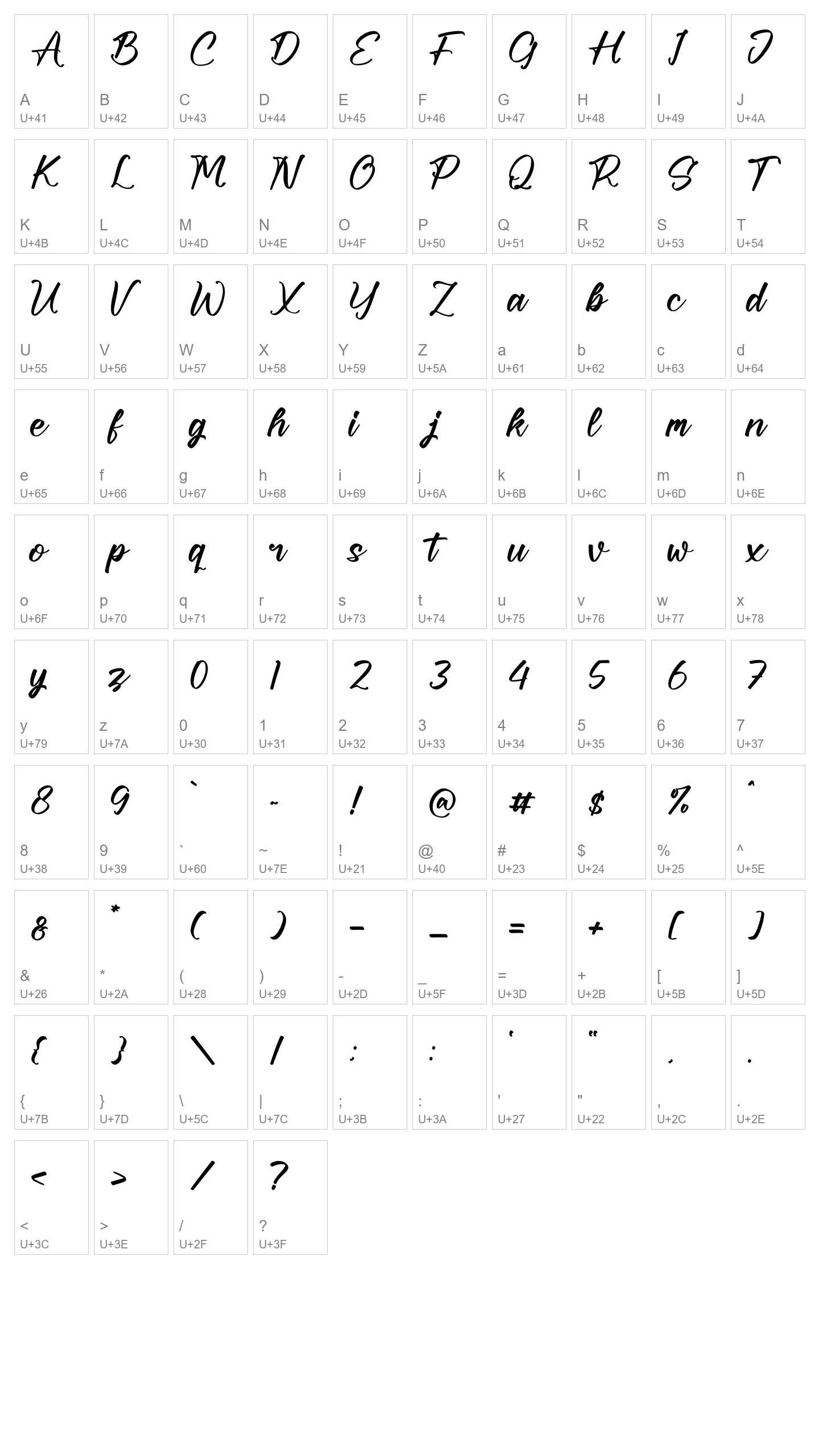 Character Map Image