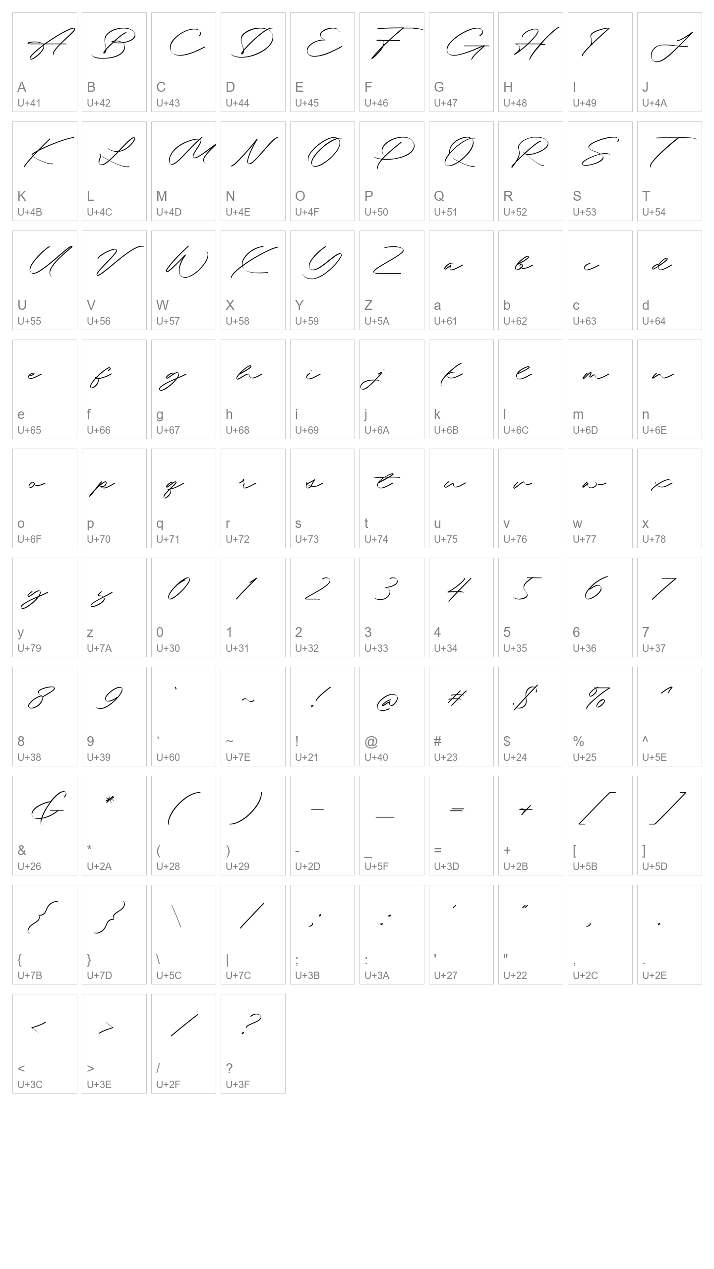 Character Map Image