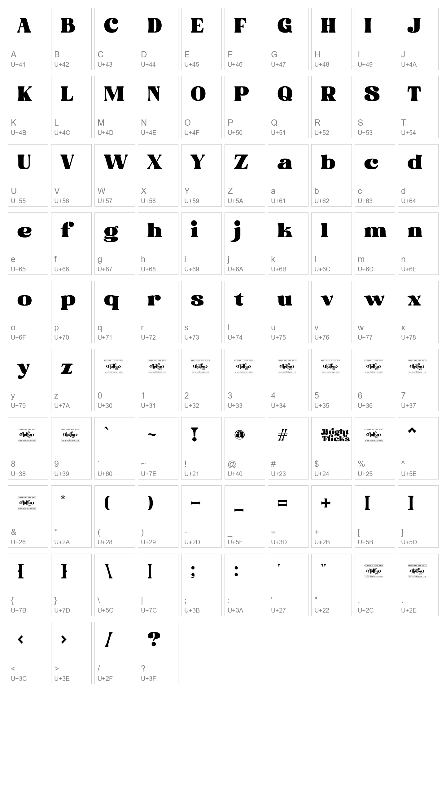 Character Map Image