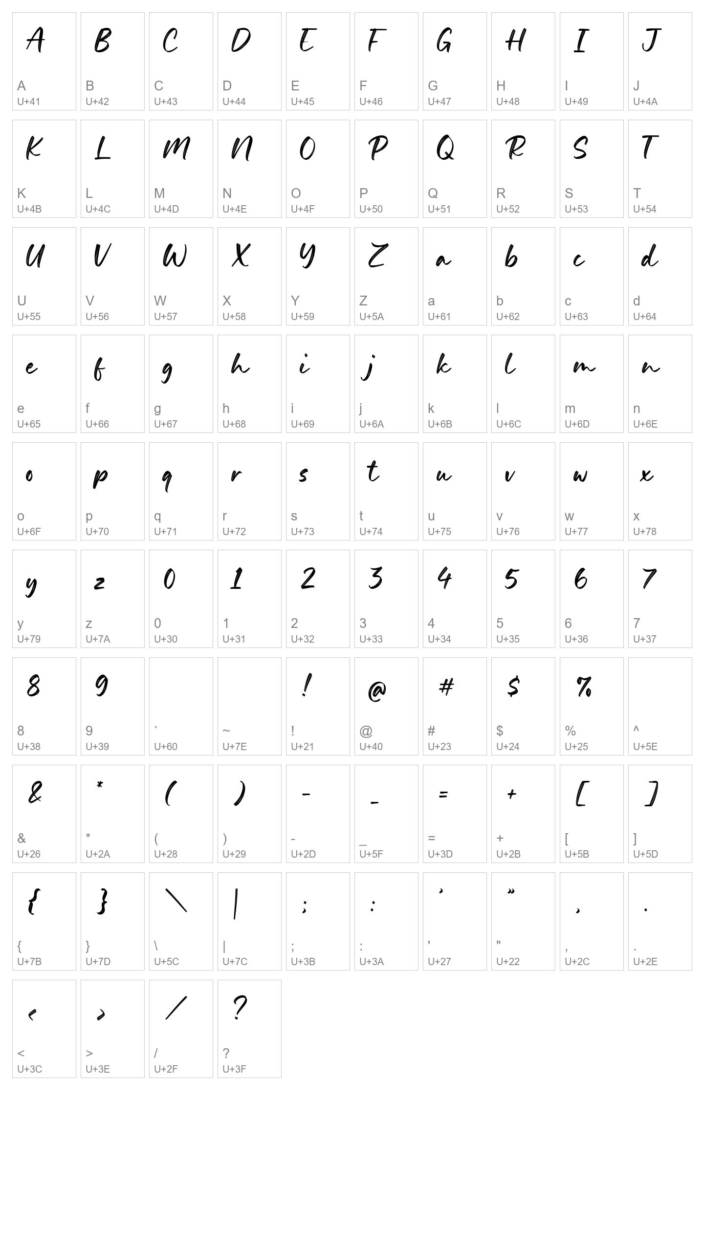Character Map Image