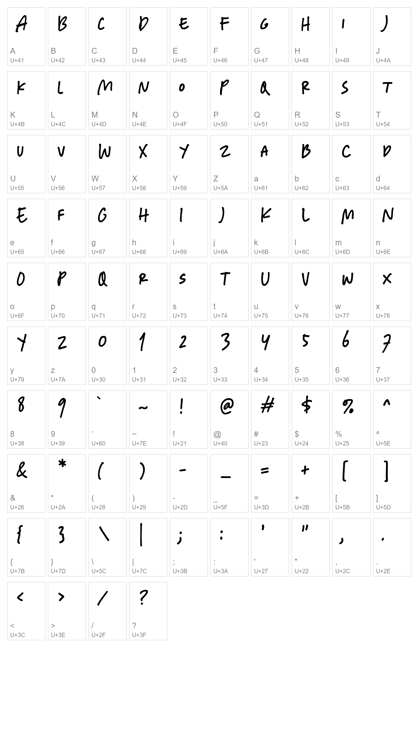 Character Map Image