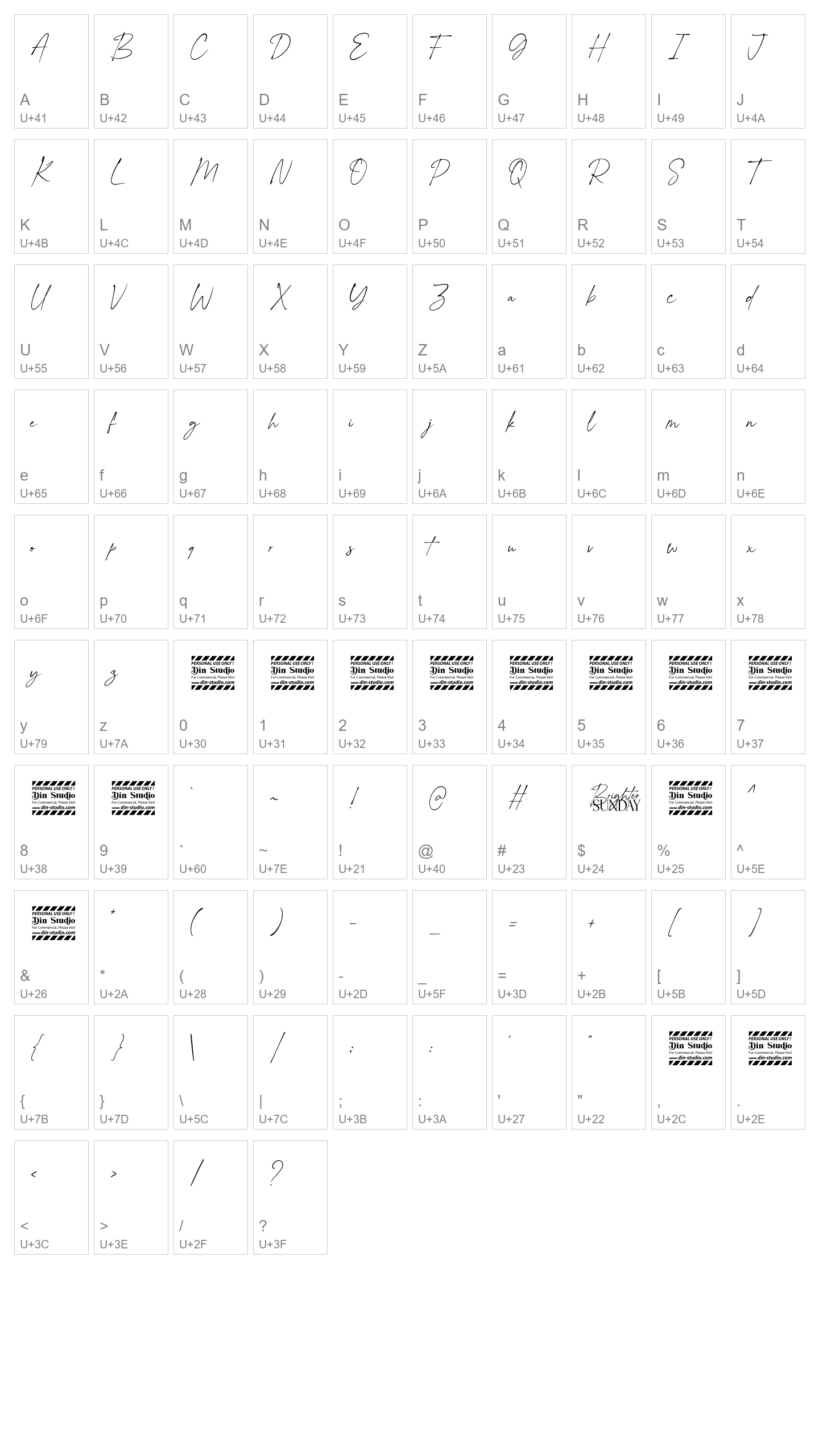 Character Map Image