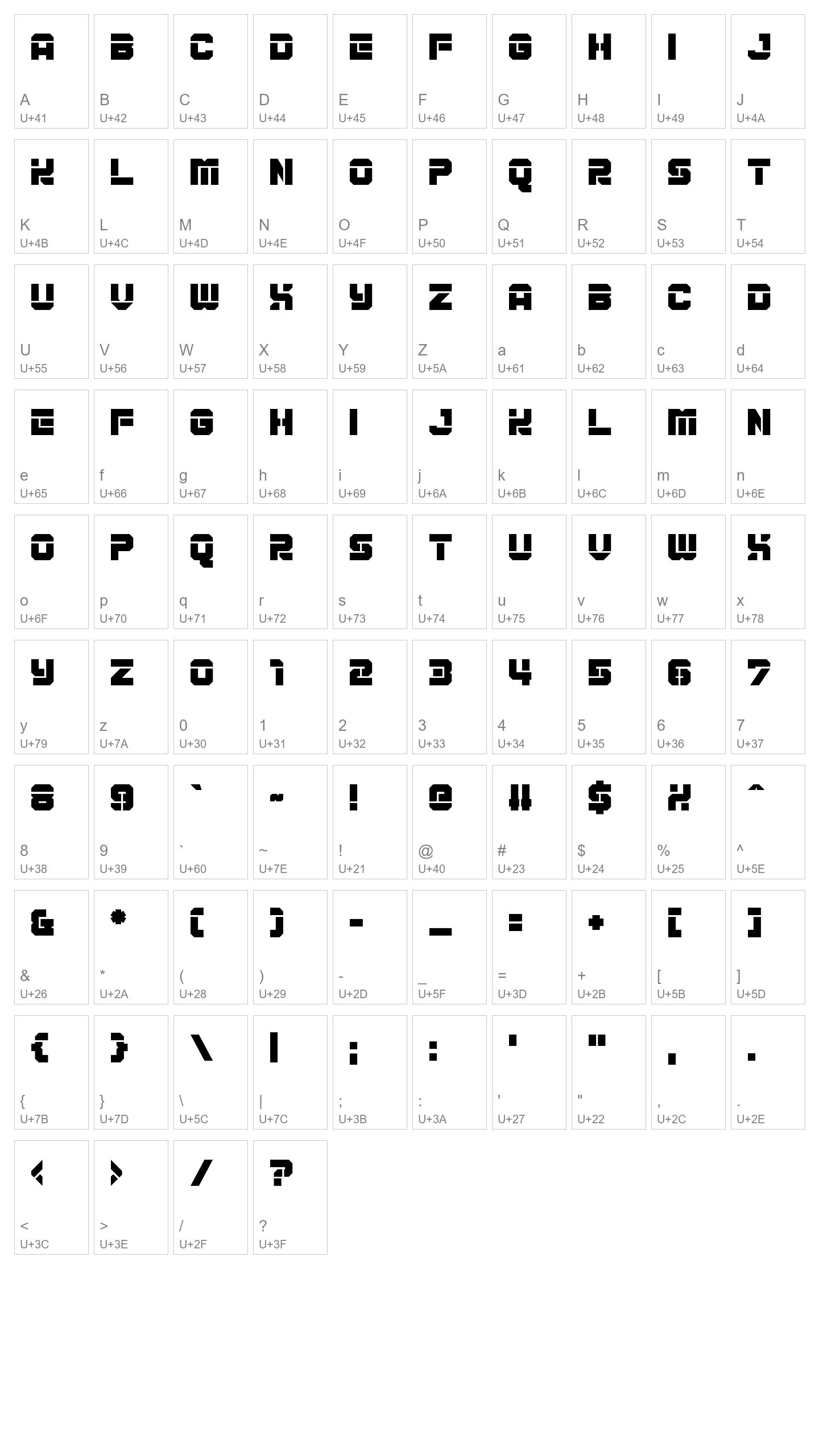 Character Map Image