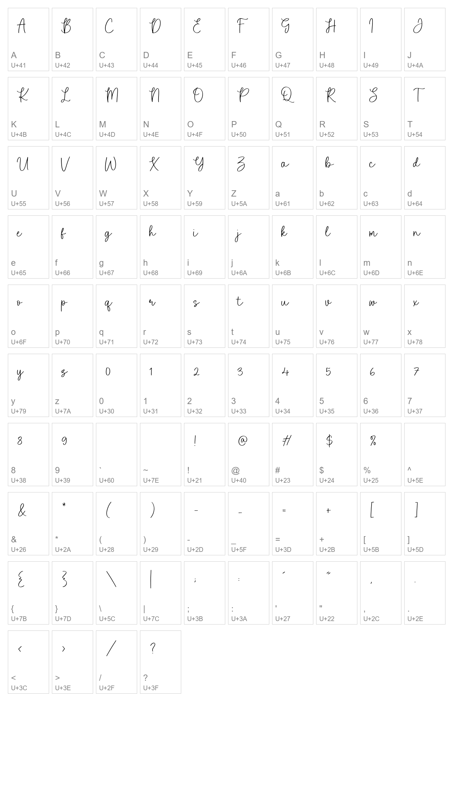 Character Map Image