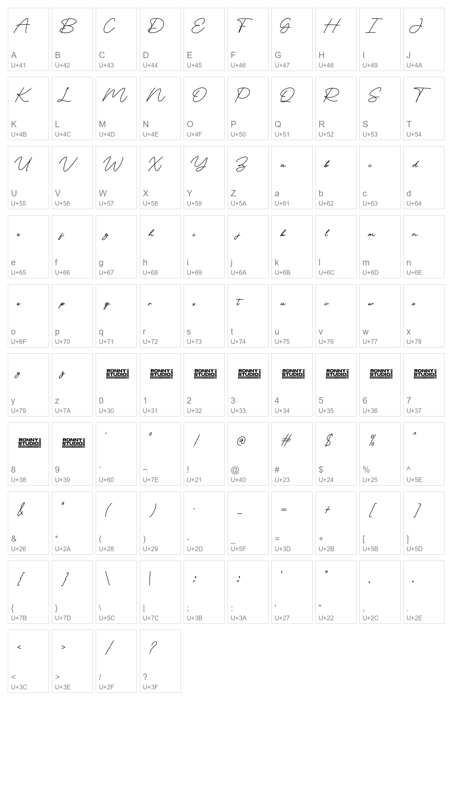 Character Map Image