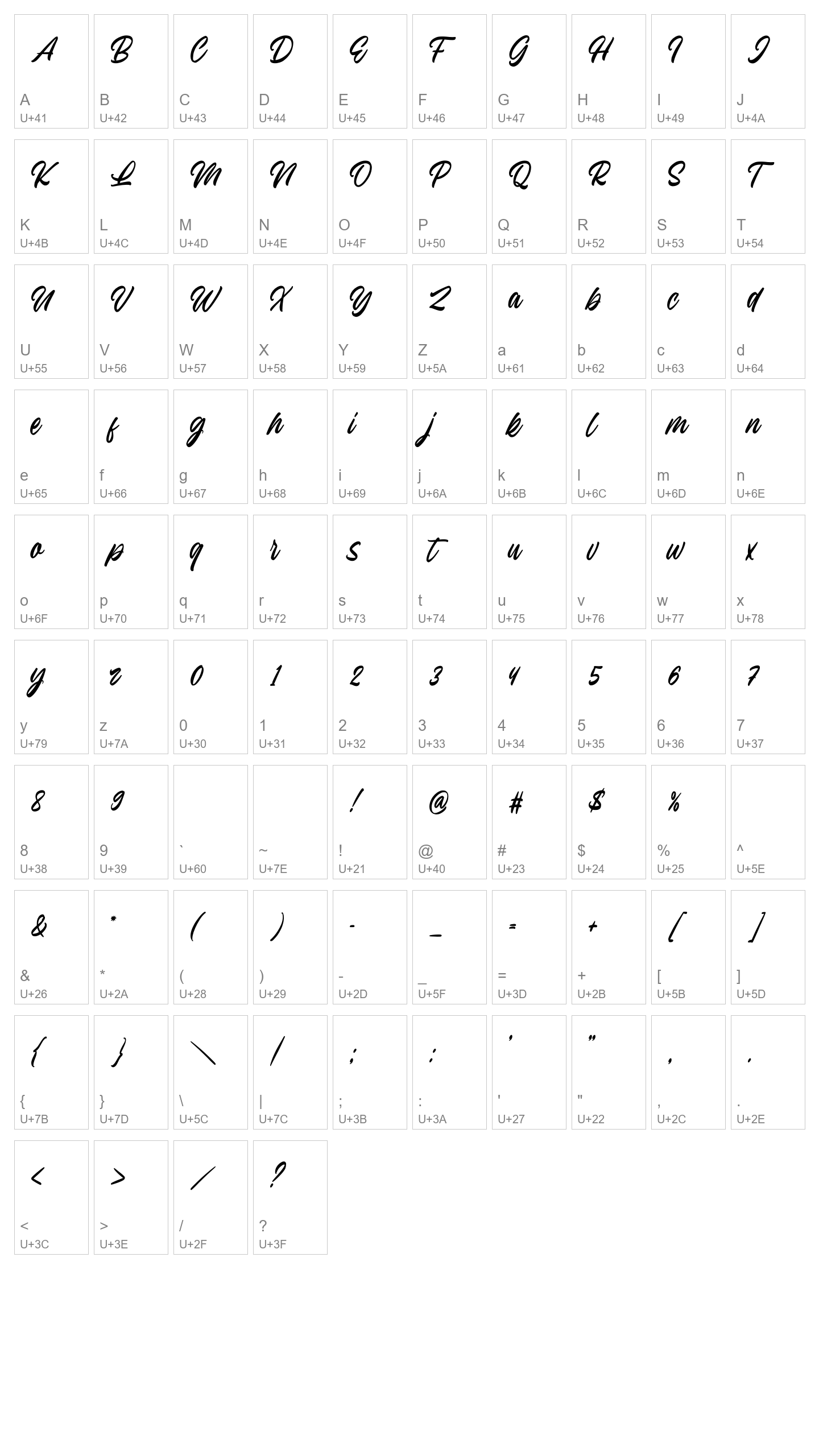 Character Map Image