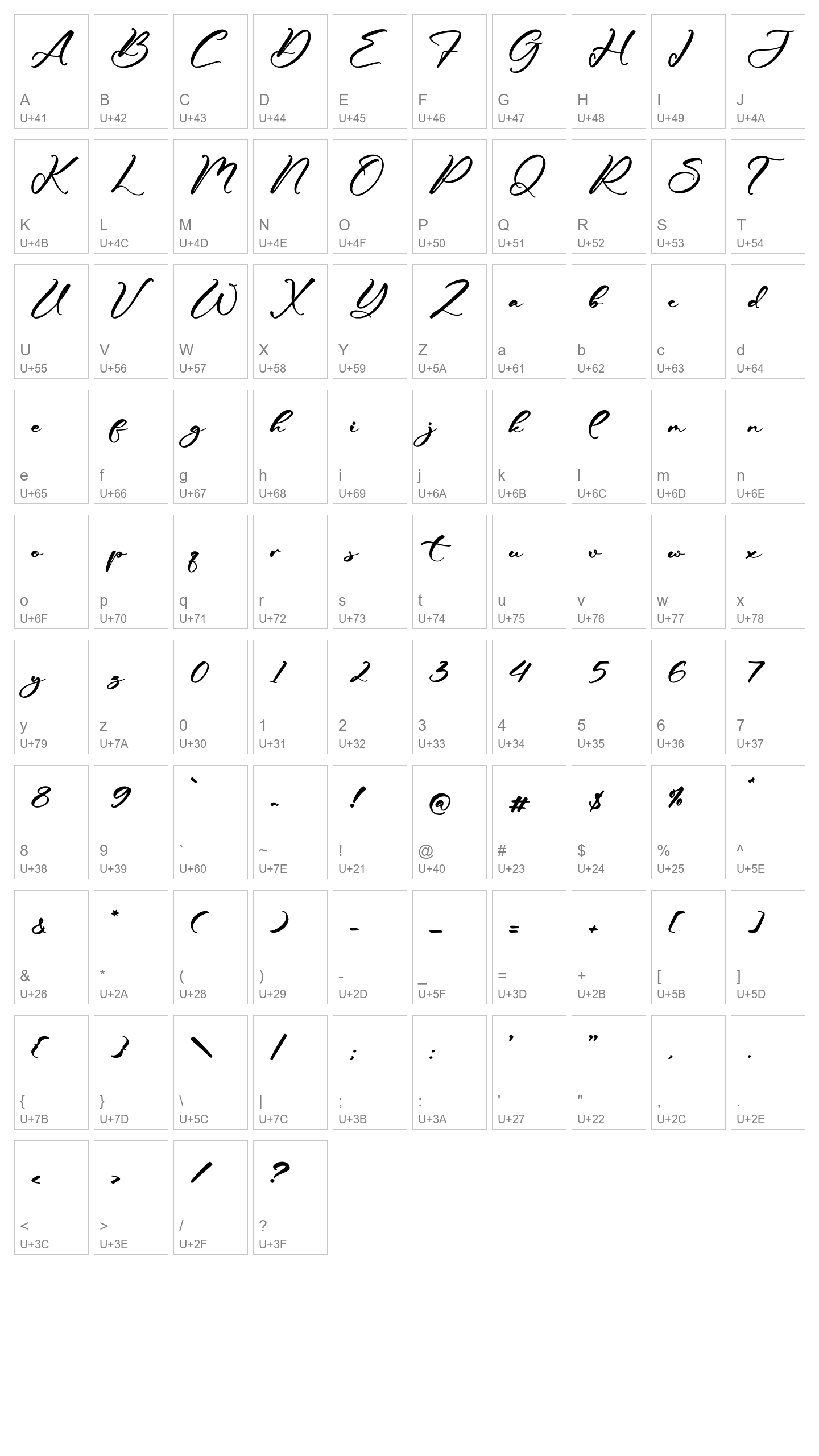 Character Map Image