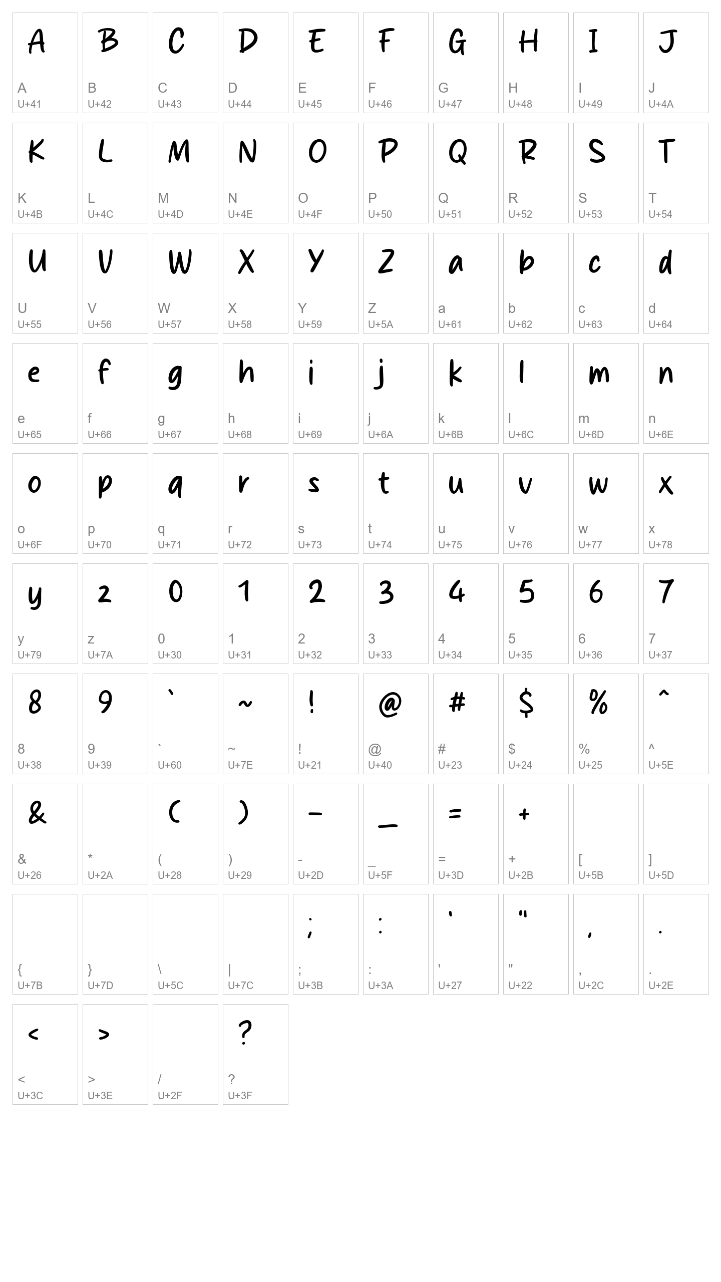 Character Map Image