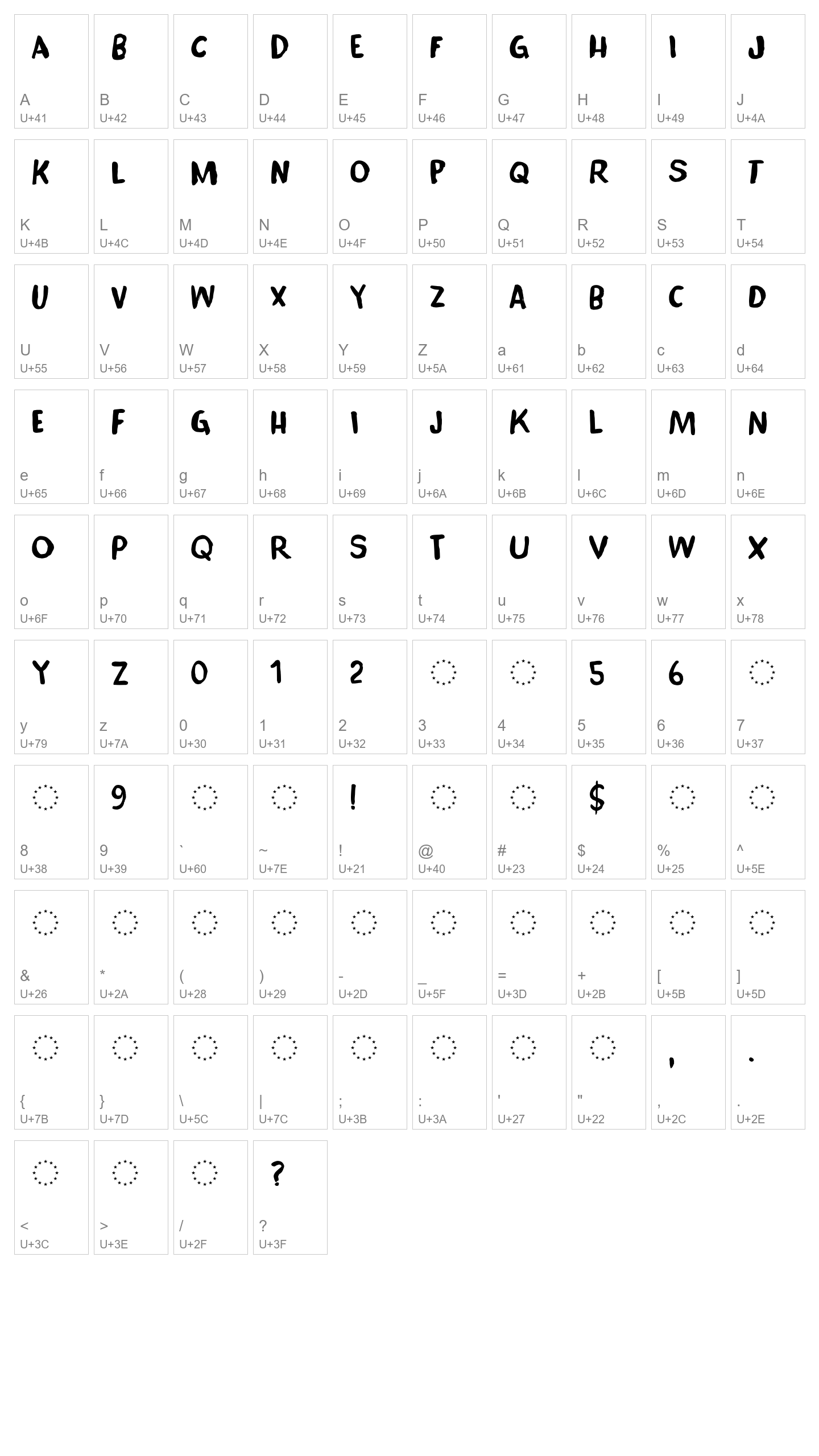 Character Map Image