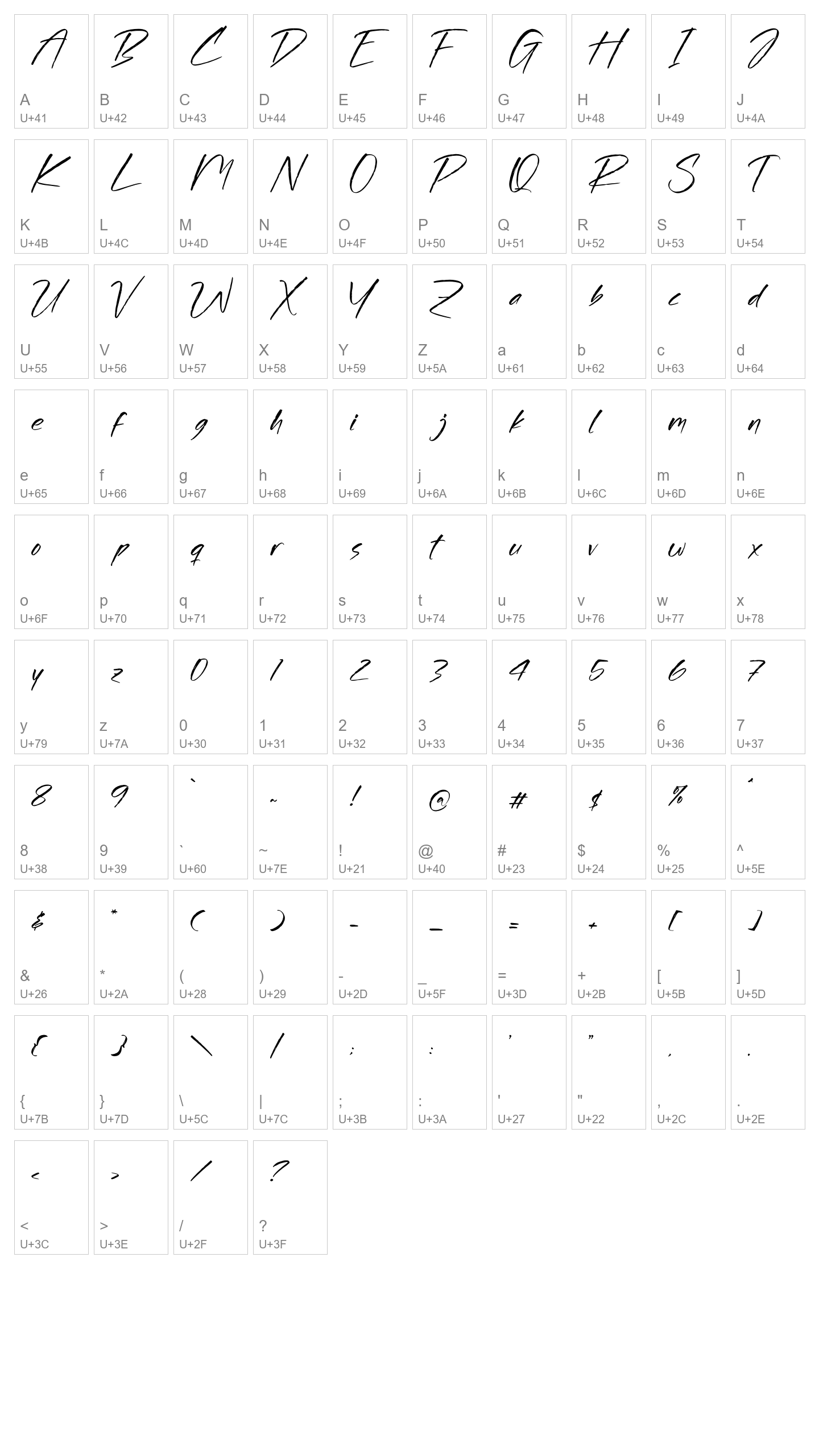 Character Map Image